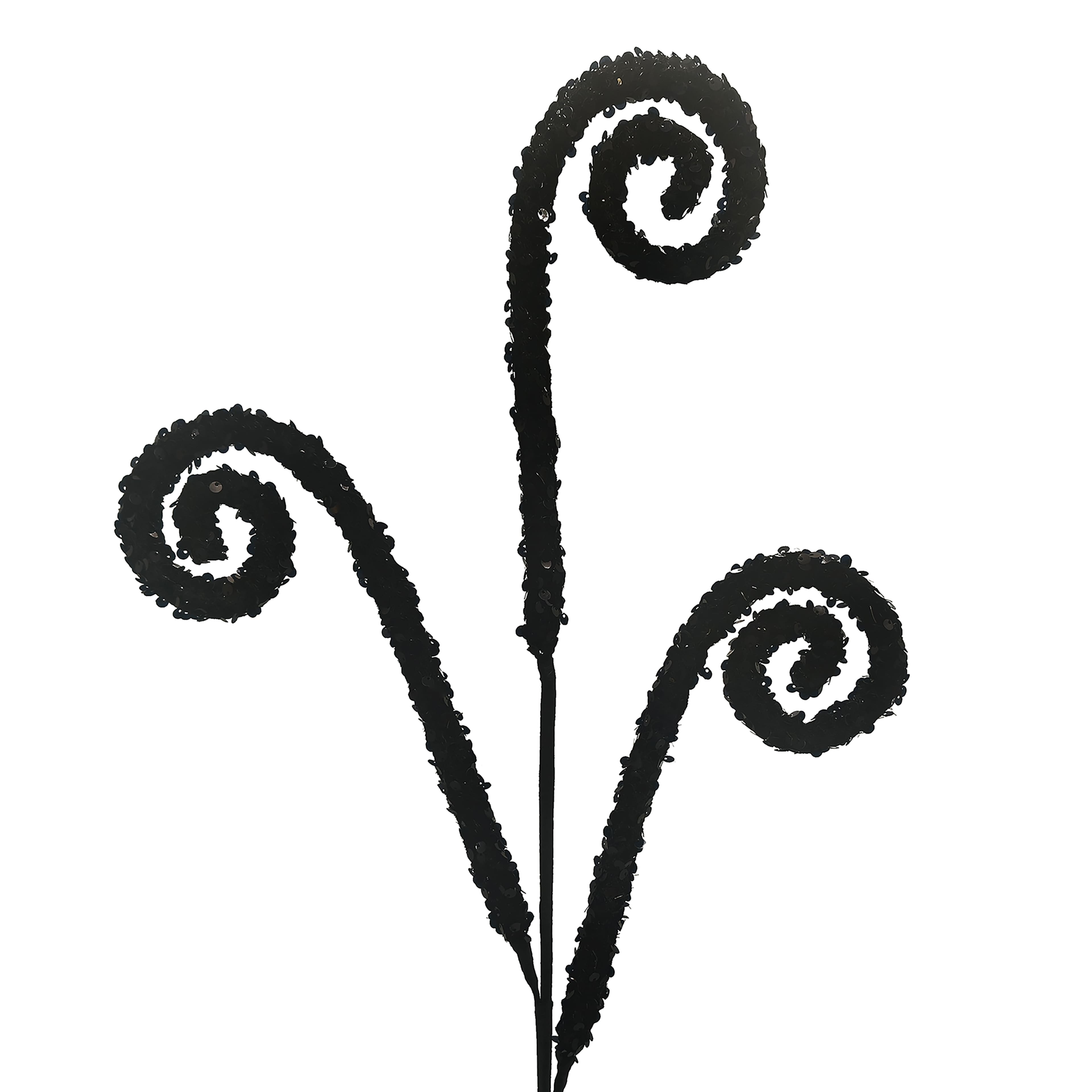29" Black Sequin Swirls Stem by Ashland®