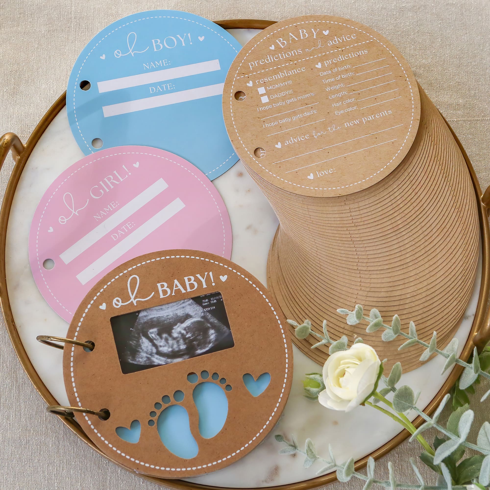 Kate Aspen® Kraft Circle Baby Shower Keepsake Book
