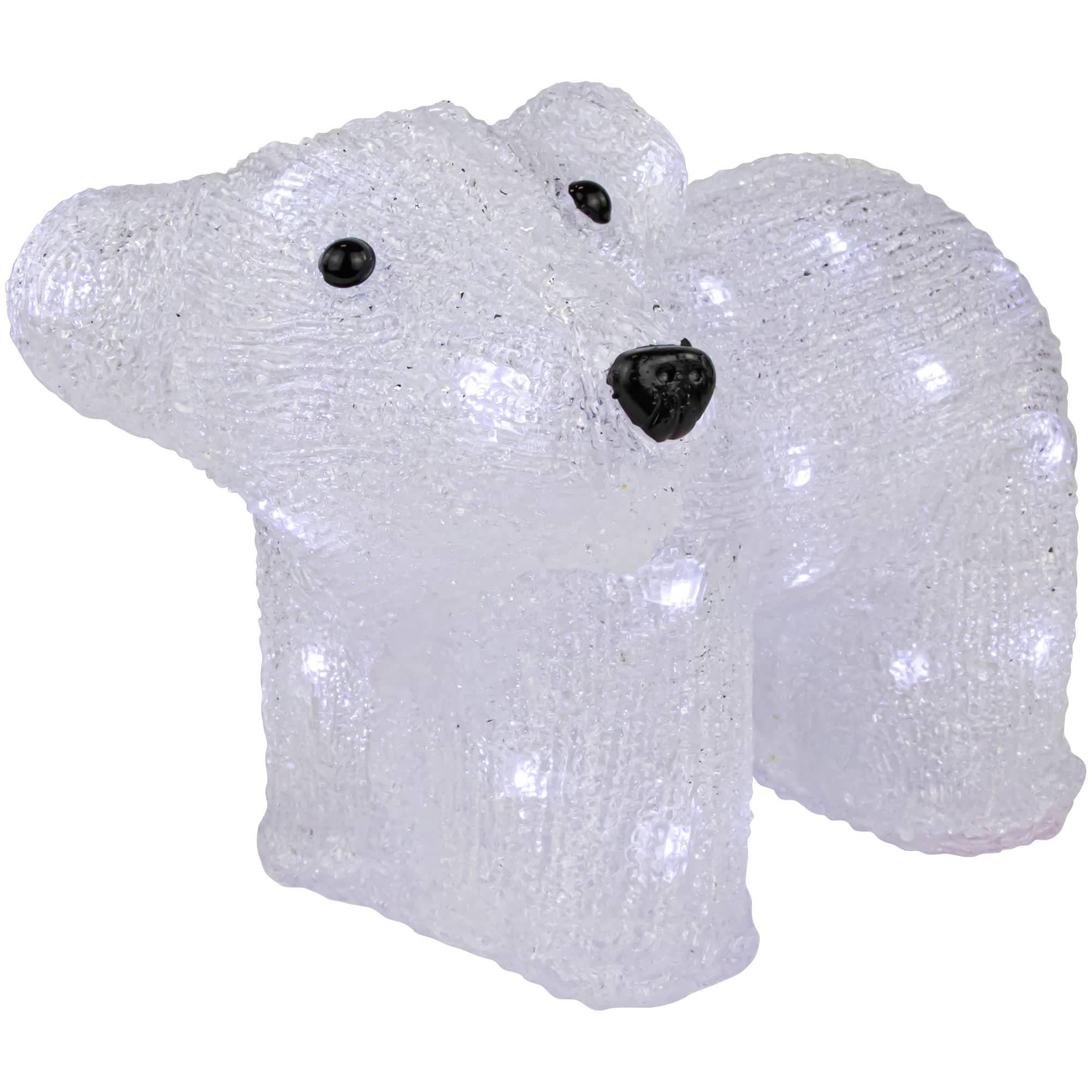 12" Lighted Commercial Grade Acrylic Baby Bear Christmas Display Decoration