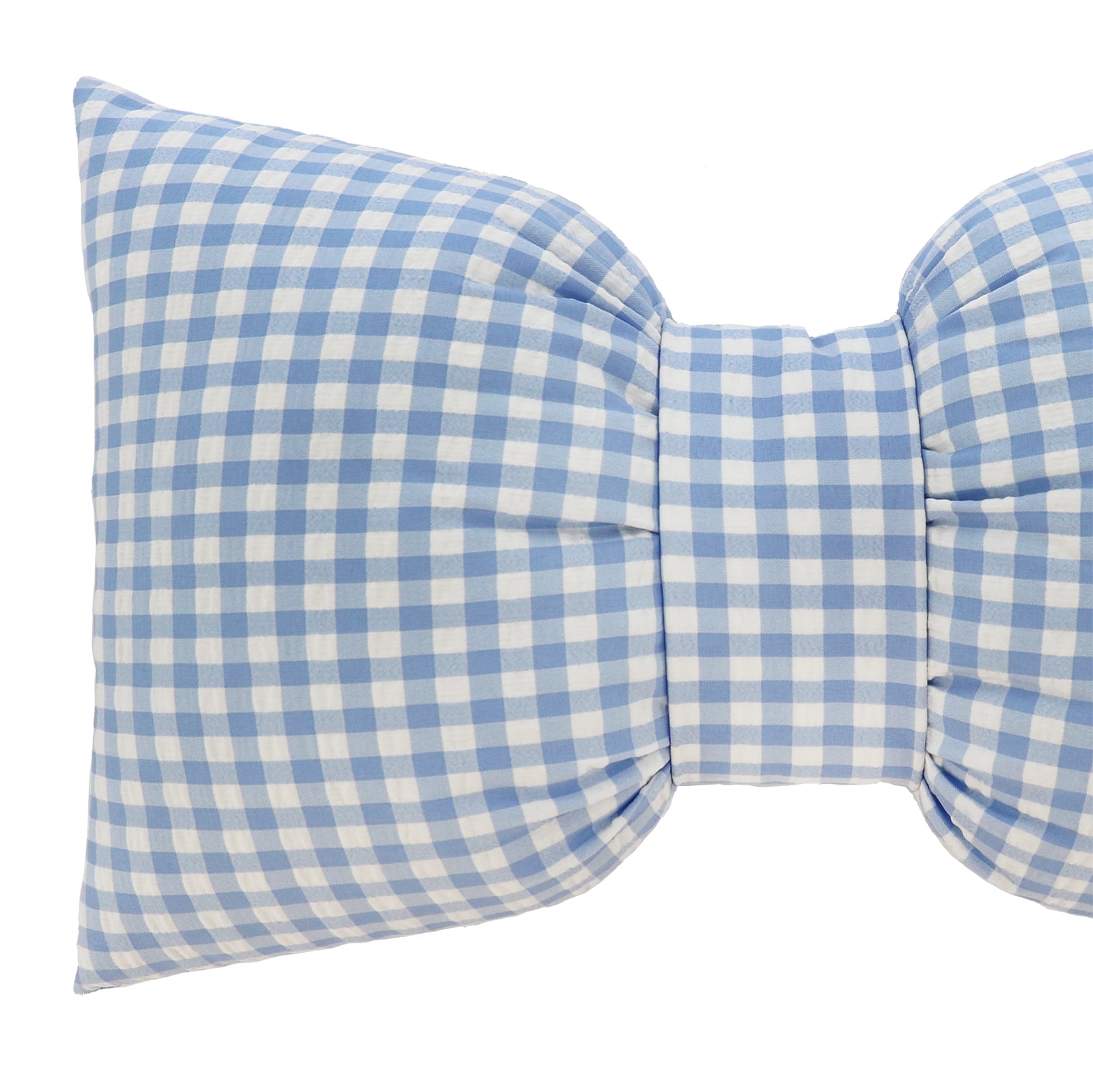 18" x 12" Blue & White Gingham Bow Pillow by Celebrate It™
