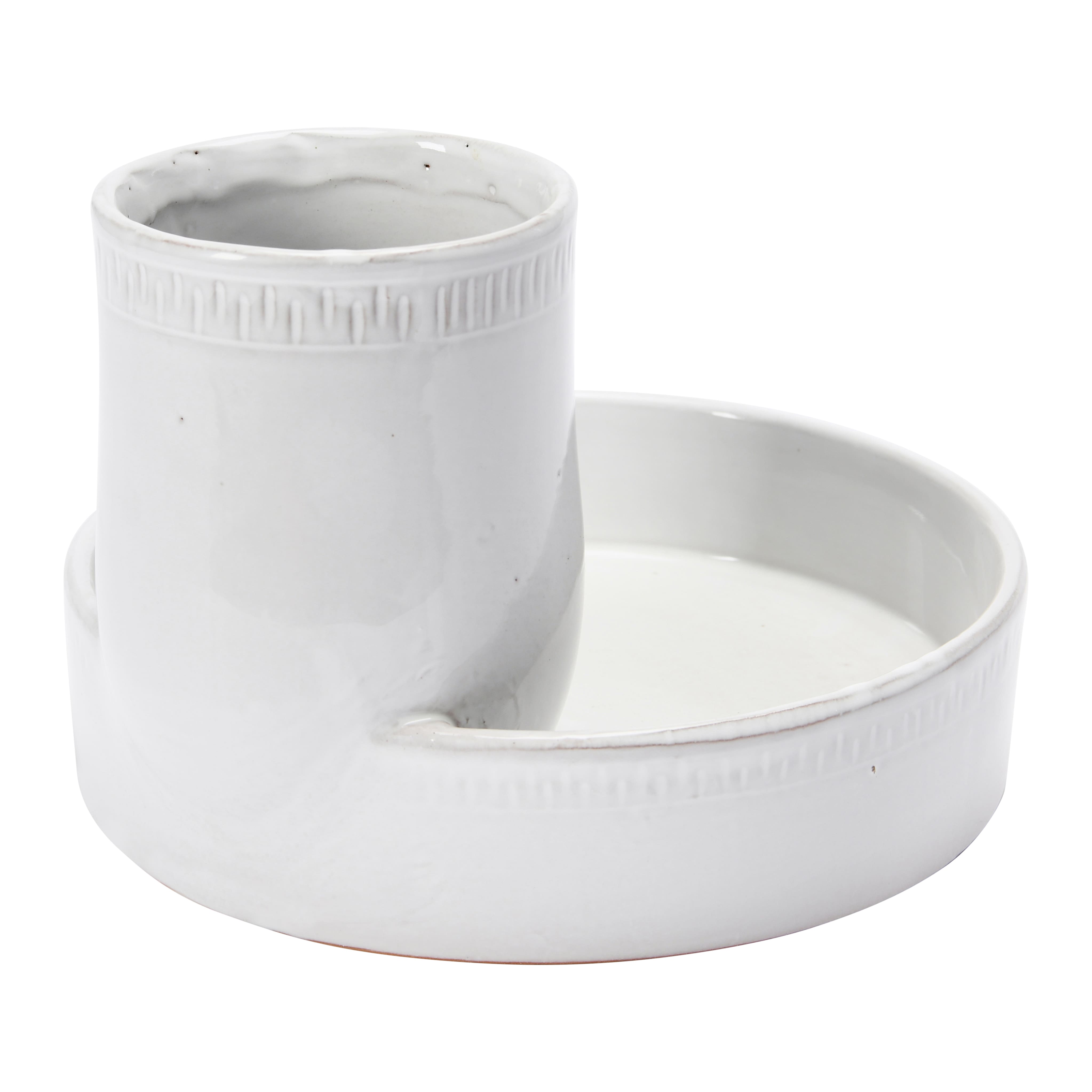 Hello Honey® 6.7" White Terra Cotta Tray
