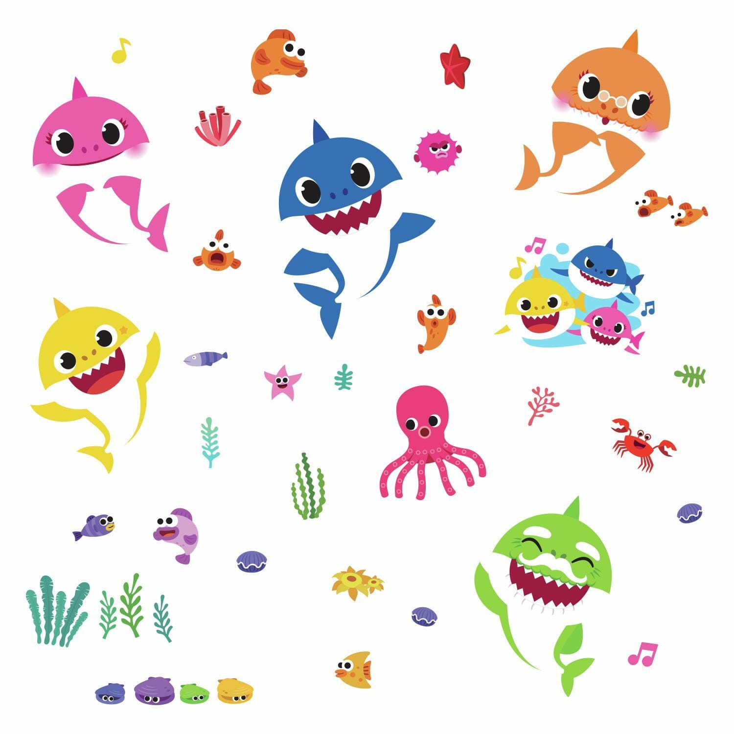 RoomMates Baby Shark Peel & Stick Wall Decals