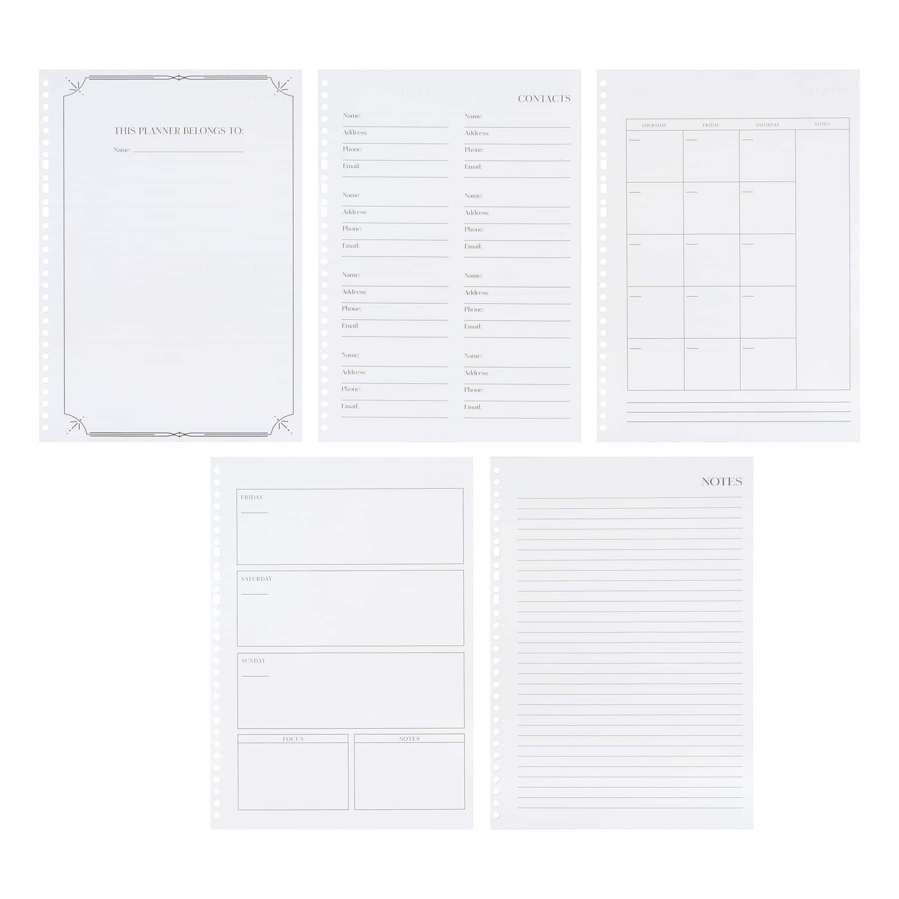 8.2" x 11.6" A4 Full Year Planner Fill Paper, 81 Sheets by Recollections™
