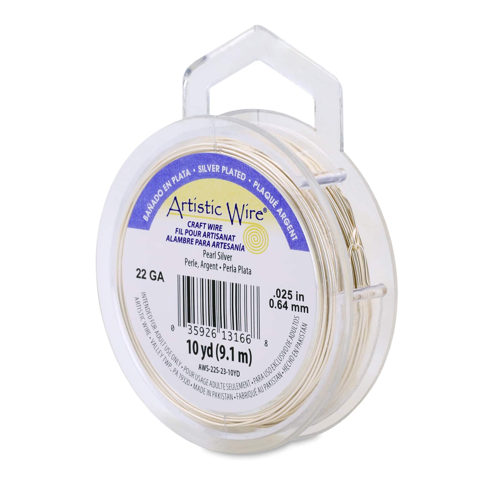 Artistic Wire® 22 Gauge Silver Plated Tarnish Resistant Colored Copper Craft Wire, 10yd.