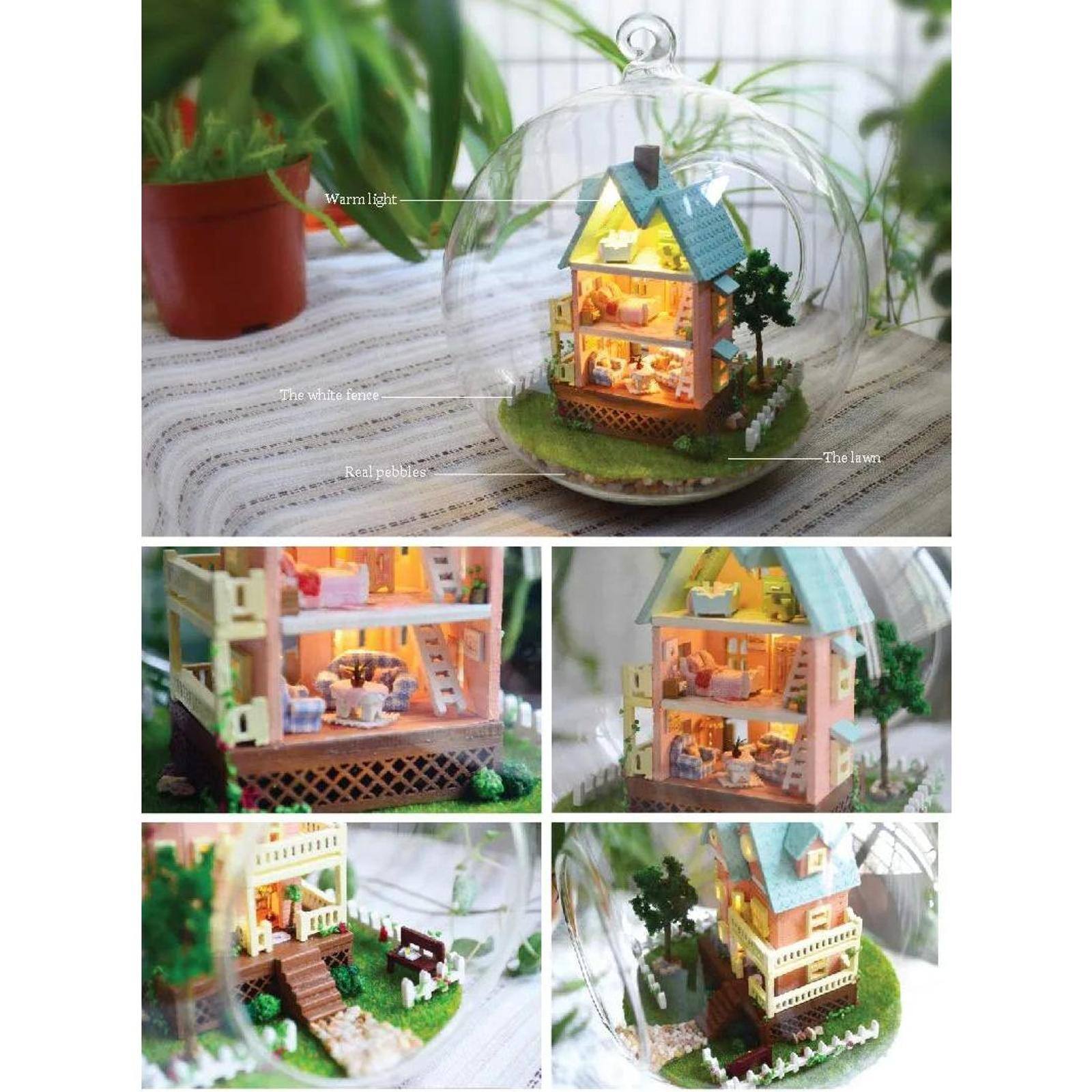 Wizardi Miniature Roombox Mini House Dollhouse Kit