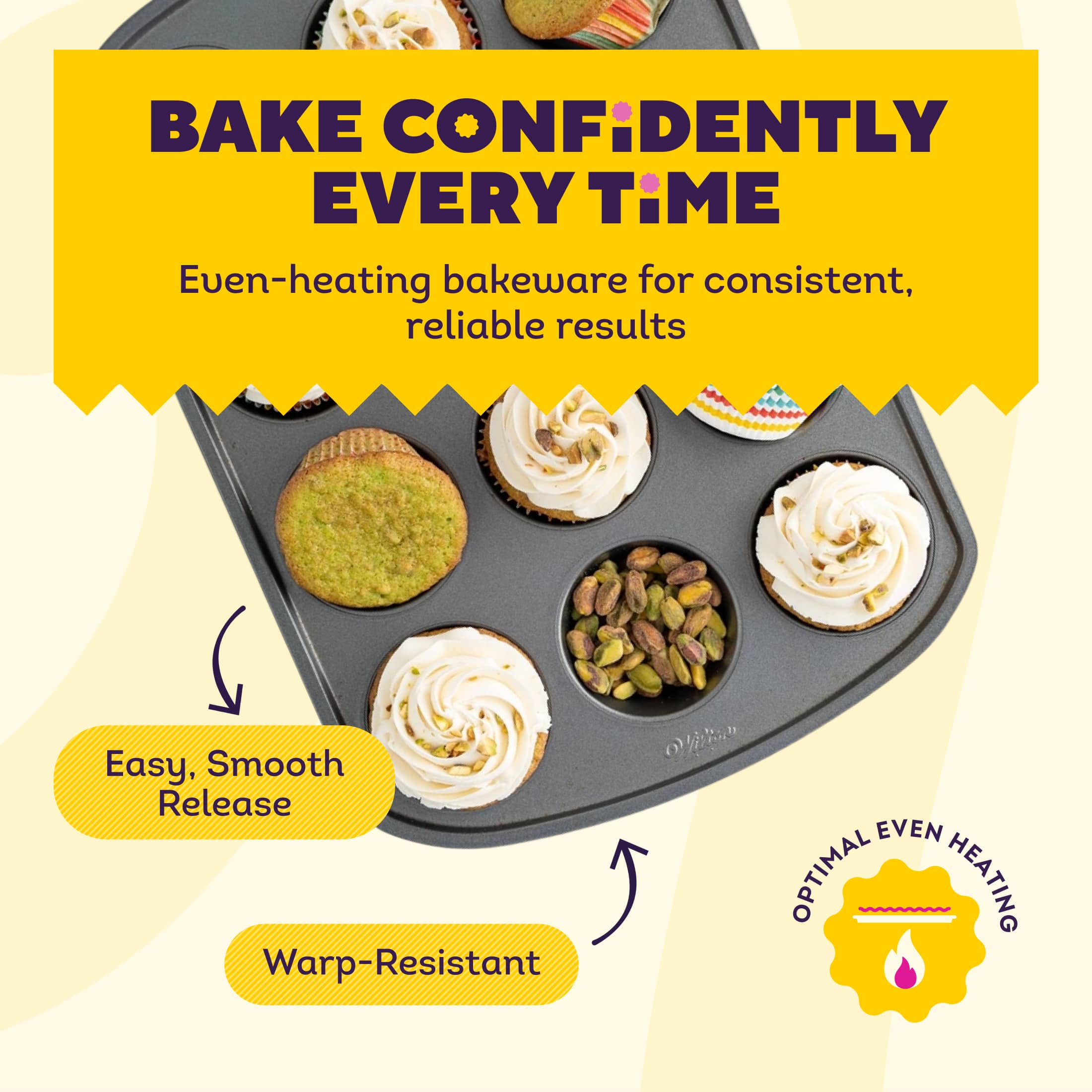 Wilton® Gold Non-Stick Bakeware 12 Cup Muffin Pan