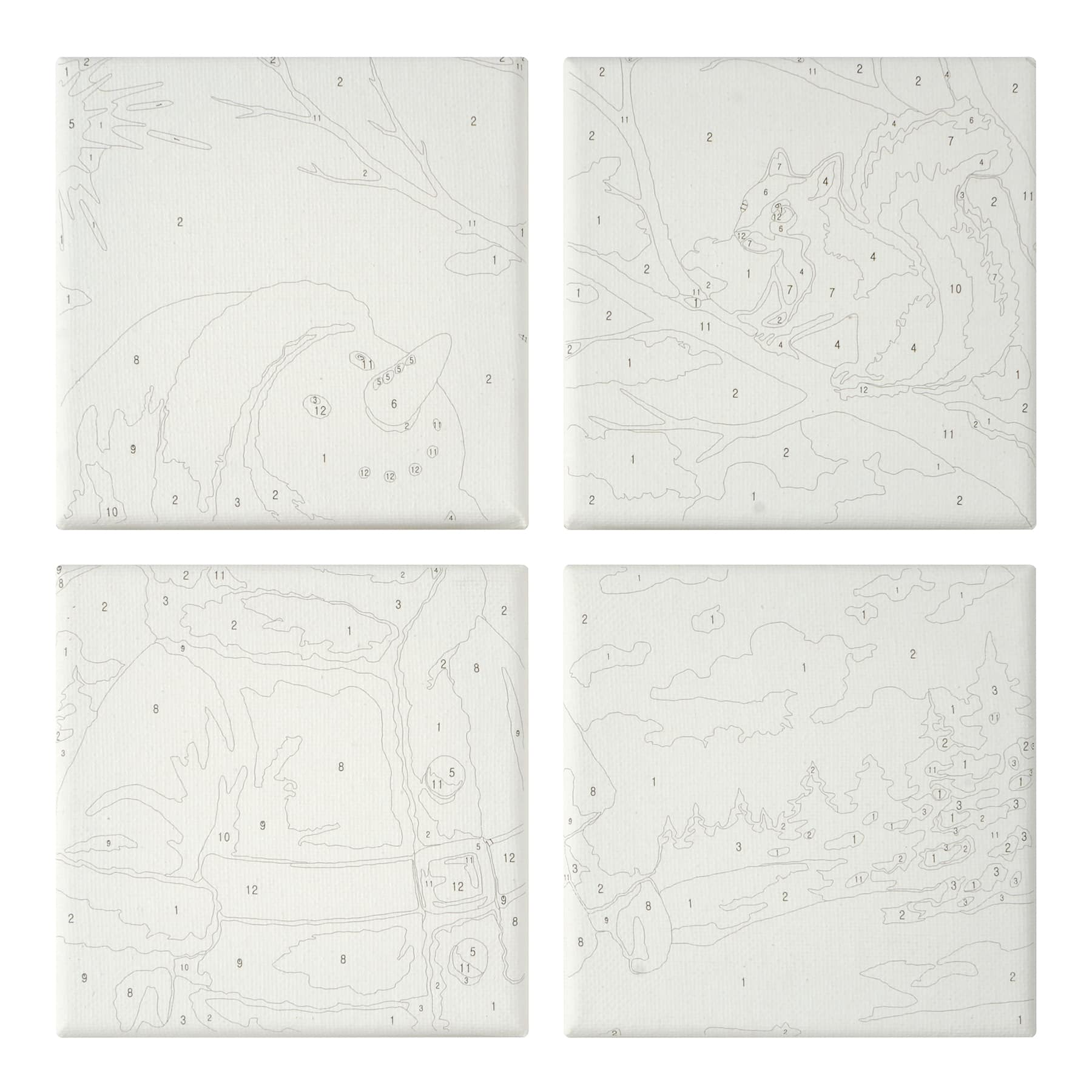 Snowman & Squirrel Paint-by-Number Gallery Mini Kit by Artist's Loft®