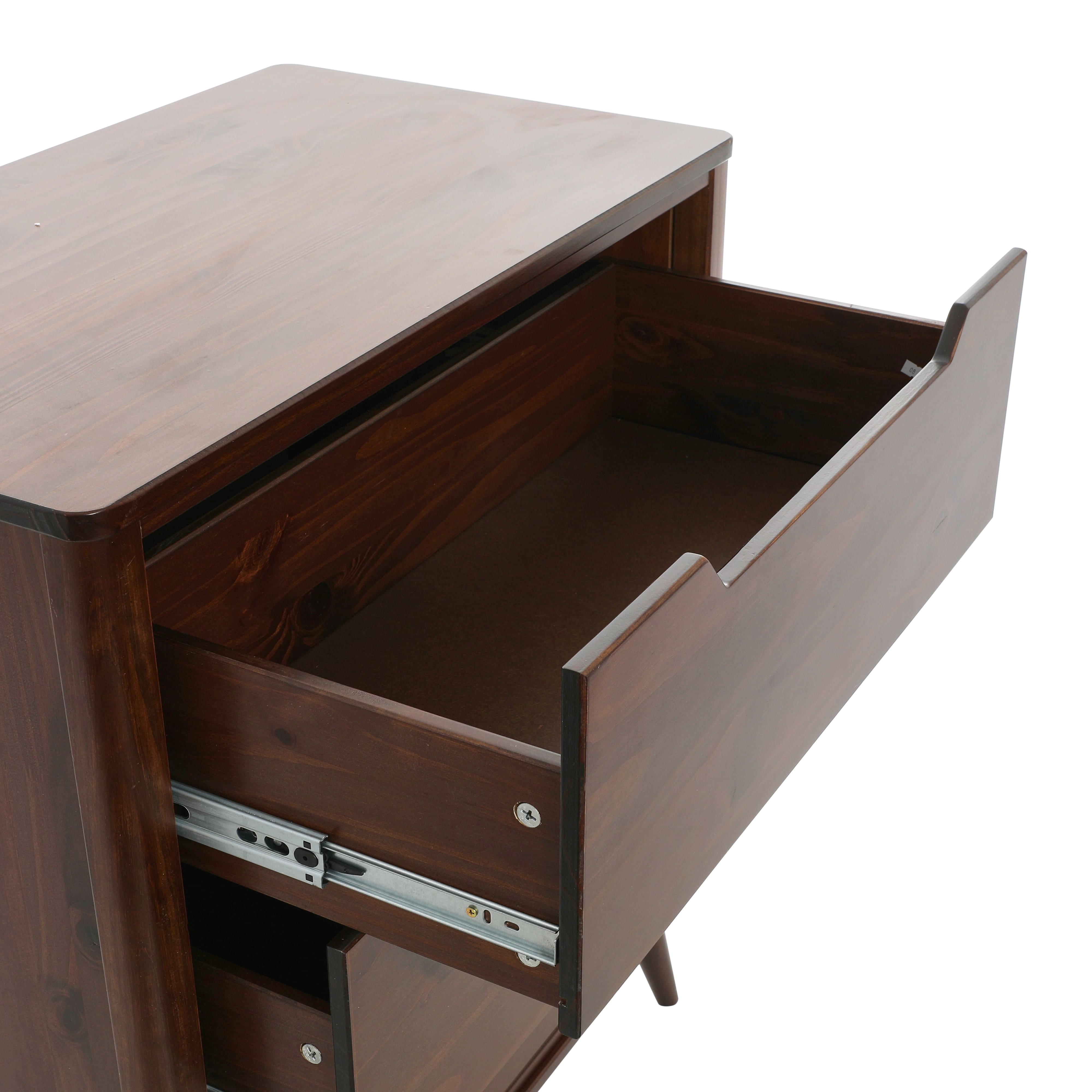 Hello Honey® 37.5" Yume Mid Century Modern Solid Wood 3-Drawer Dresser Chest