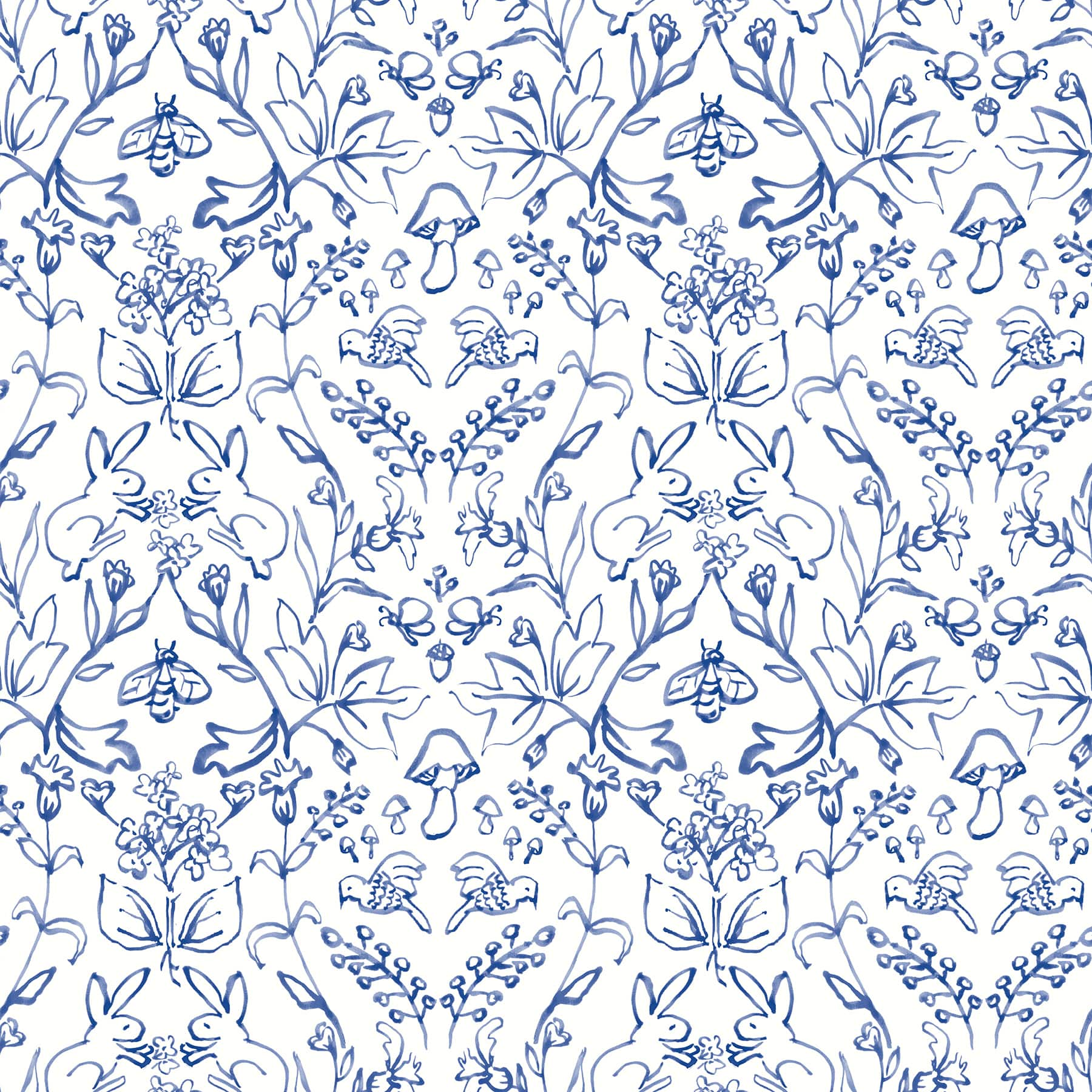 RoomMates Meadow Blue Peel & Stick Wallpaper