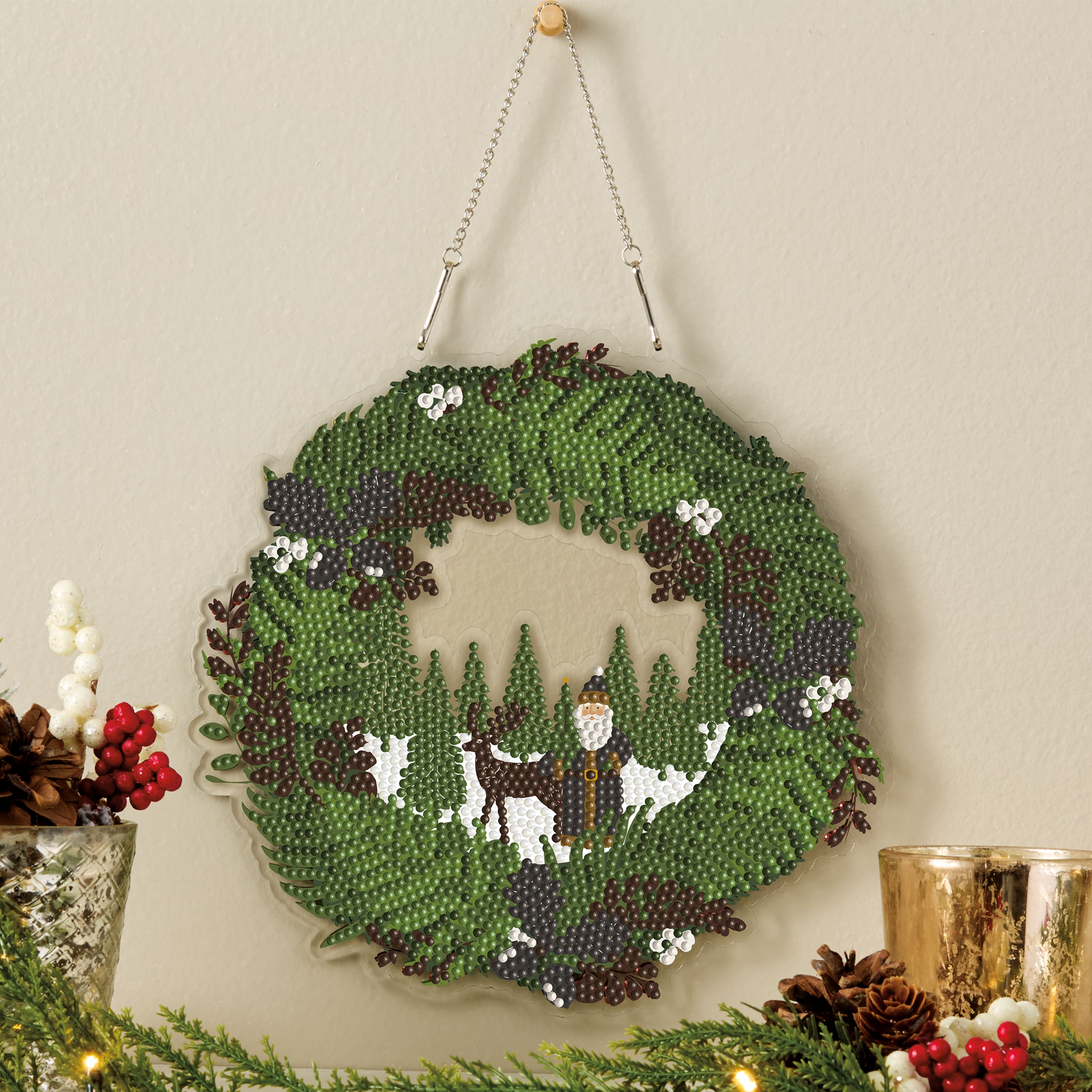 8" Winter Forest Wreath Diamond Art Kit by Make Market®