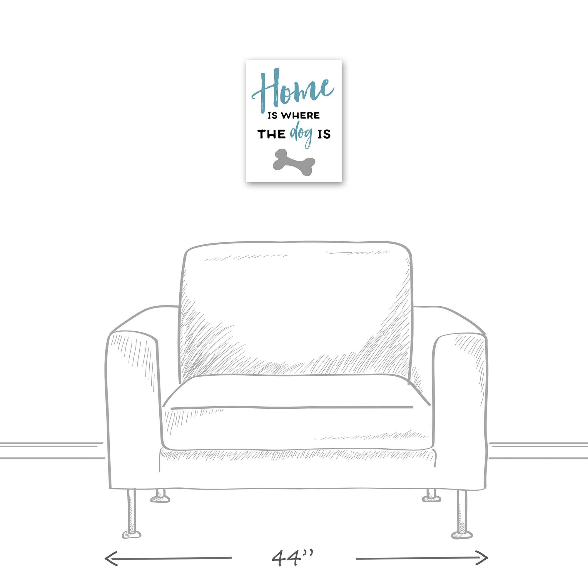 Home Is Where The Dog Is Canvas Wall Art