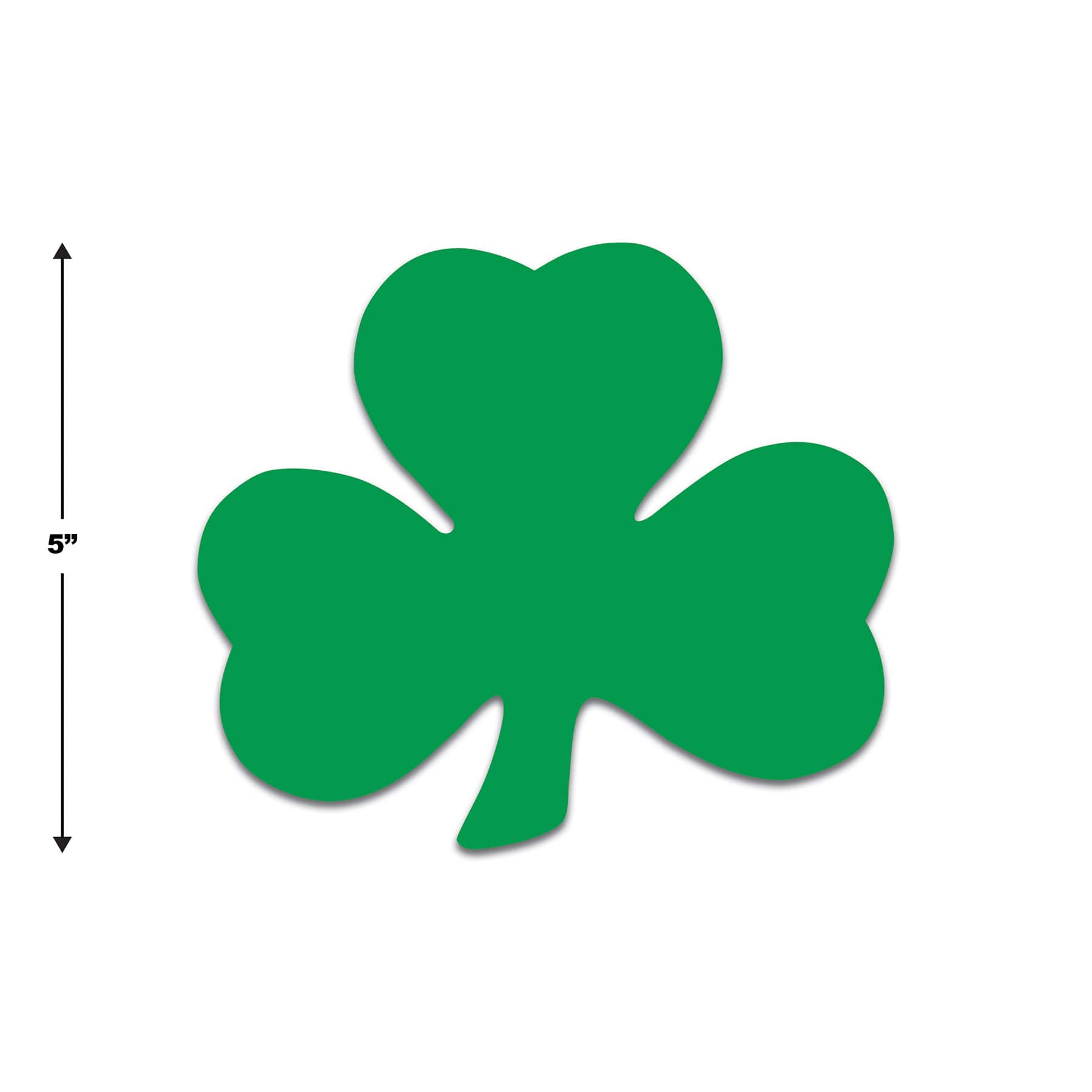 Beistle 5" Green Printed Shamrock Cutouts, 40ct.