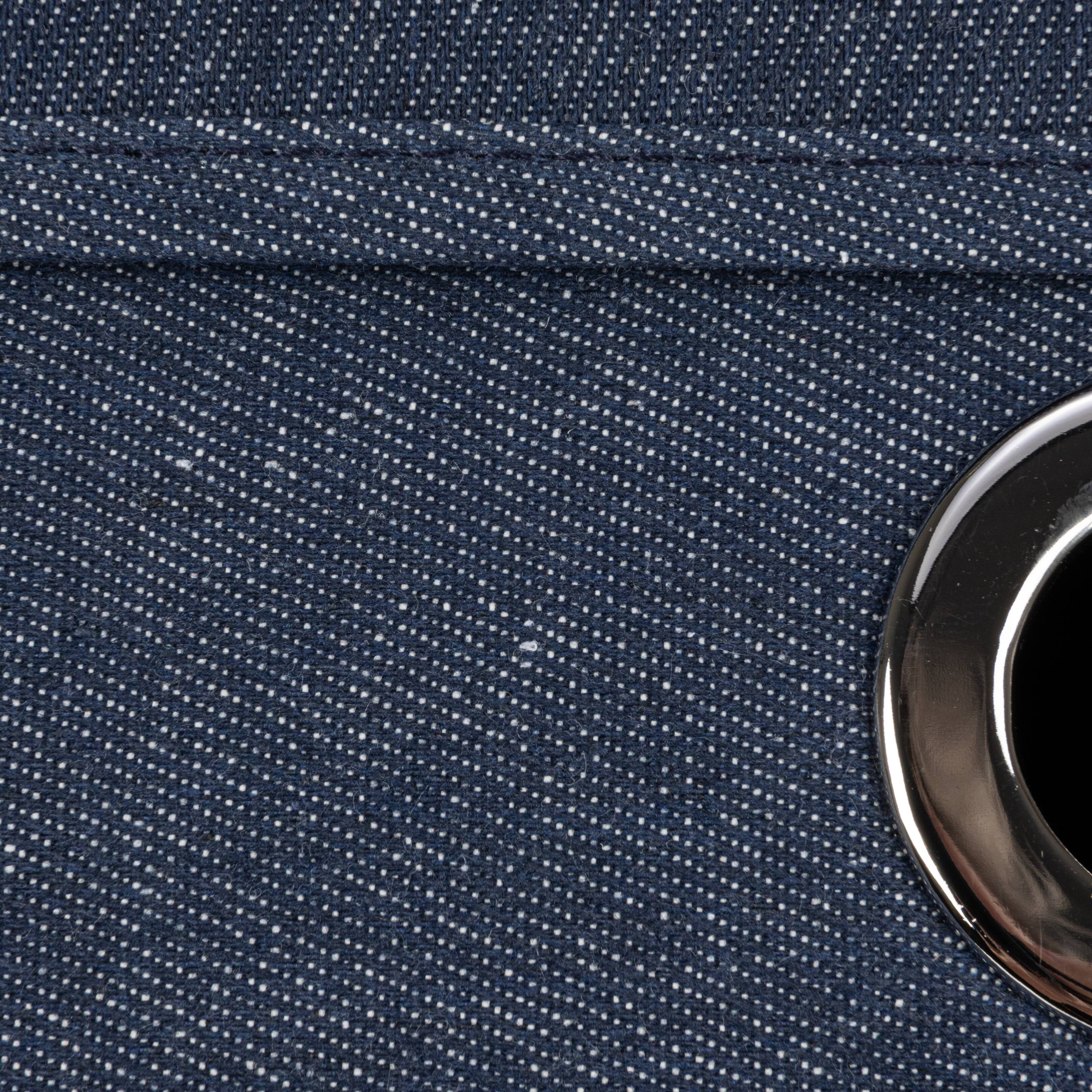 Household Essentials 15" Denim Blue Collapsible Cotton Blend Storage Box with Lid, 2ct.