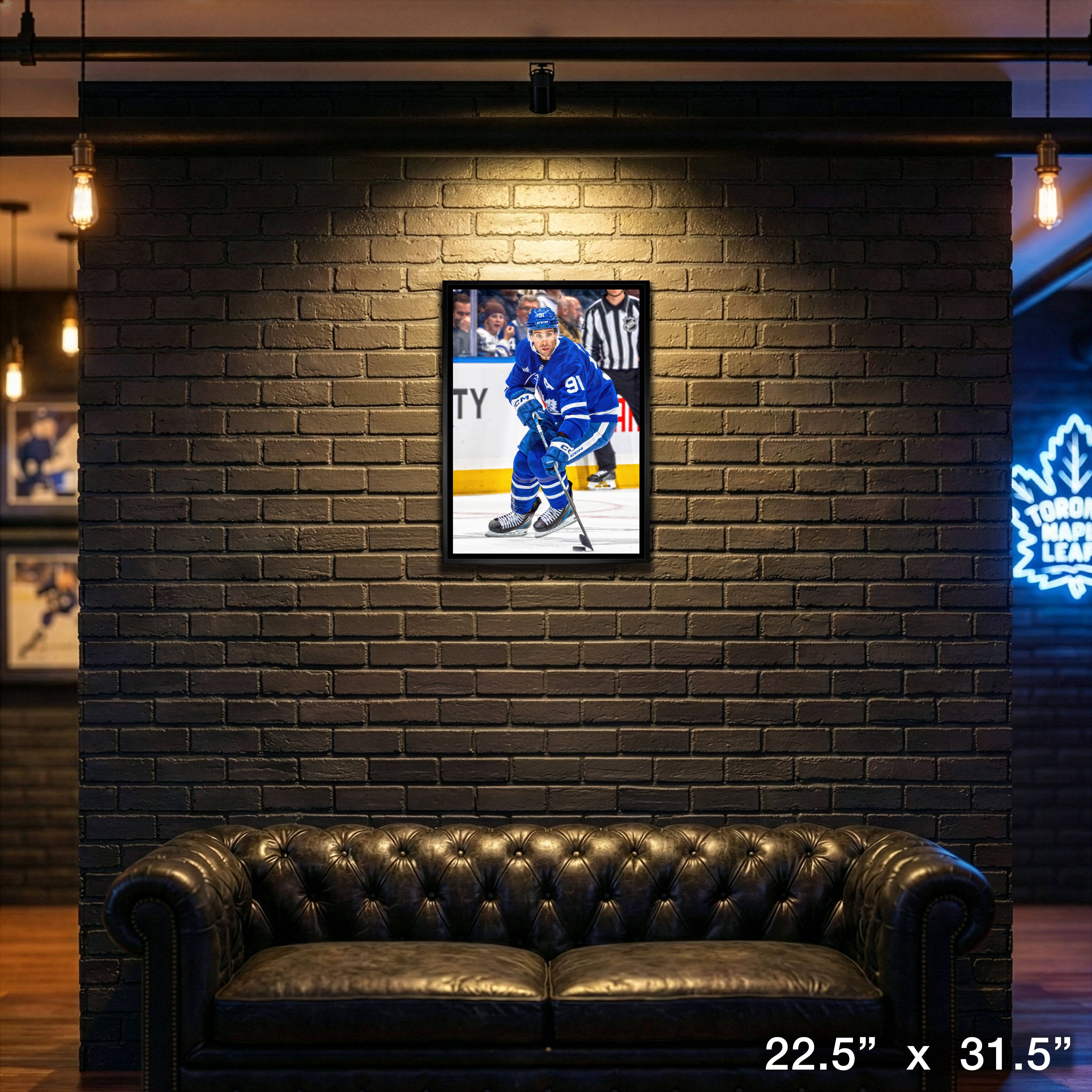 John Tavares 20" x 29" Framed Canvas Toronto Maple Leafs 22.5" x 31.5"