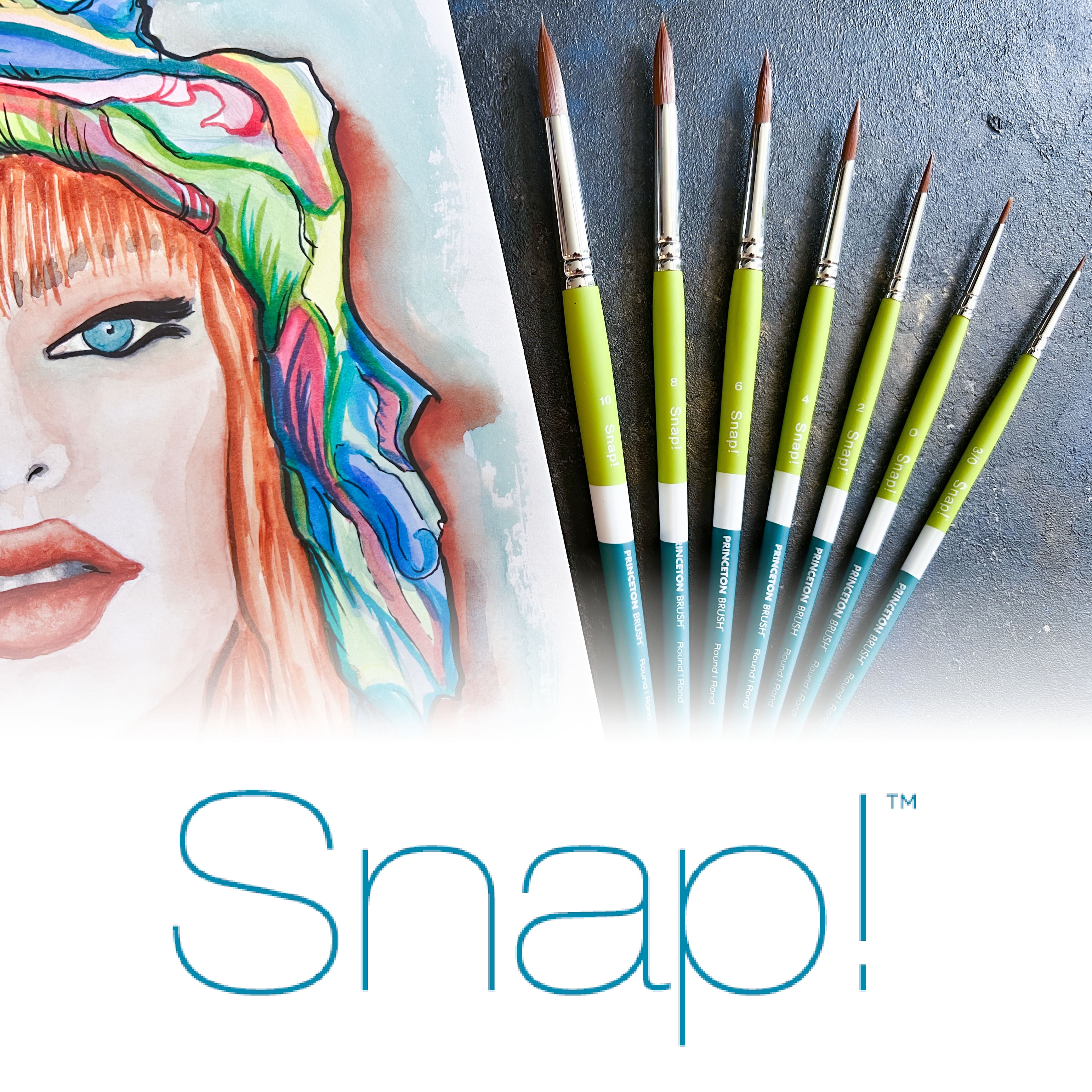 Princeton™ Snap!™ Series 9950 Synthetic Short Handle Flat Shader Brush, Size 4