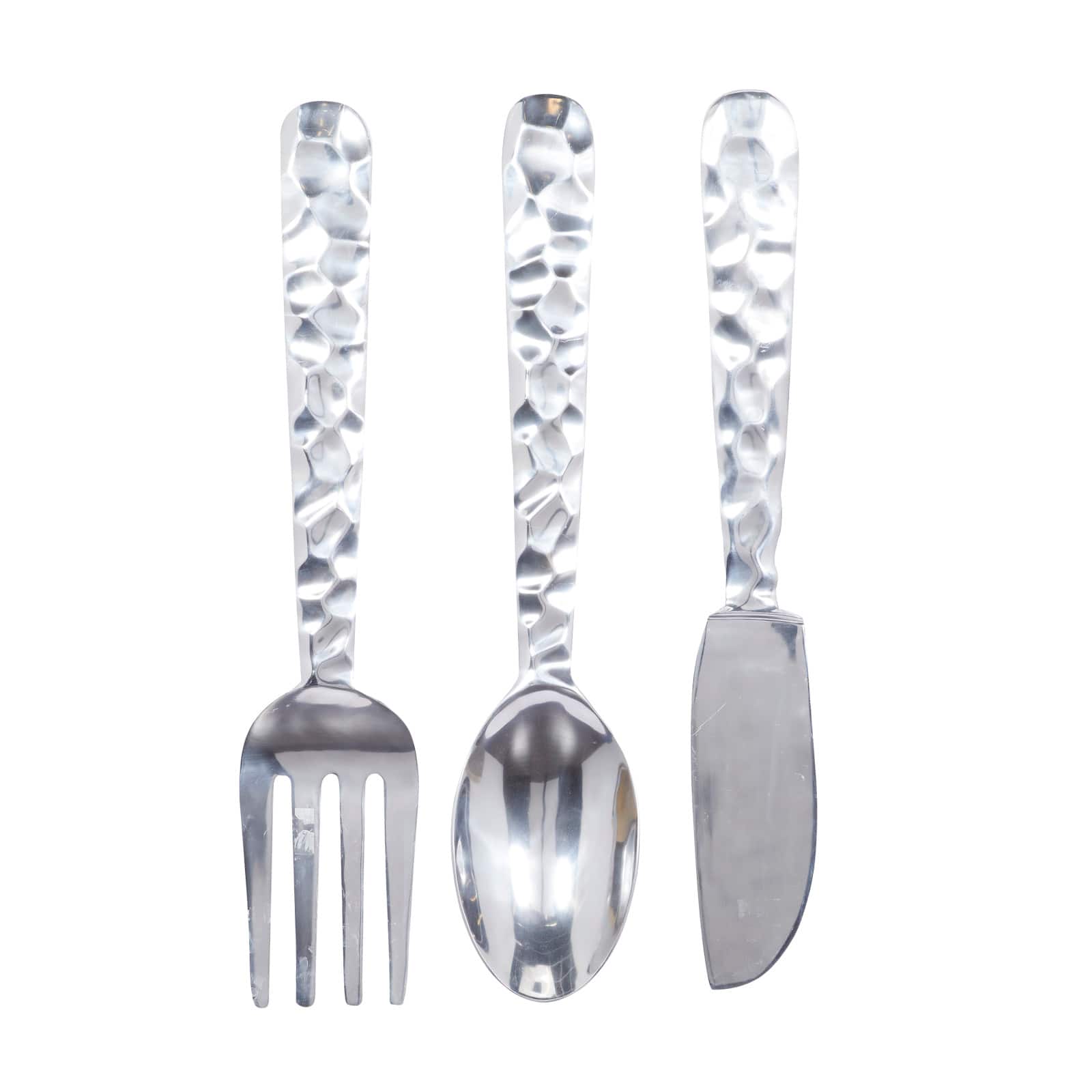 36" Silver Aluminum Traditional Wall Décor Set, 3ct.