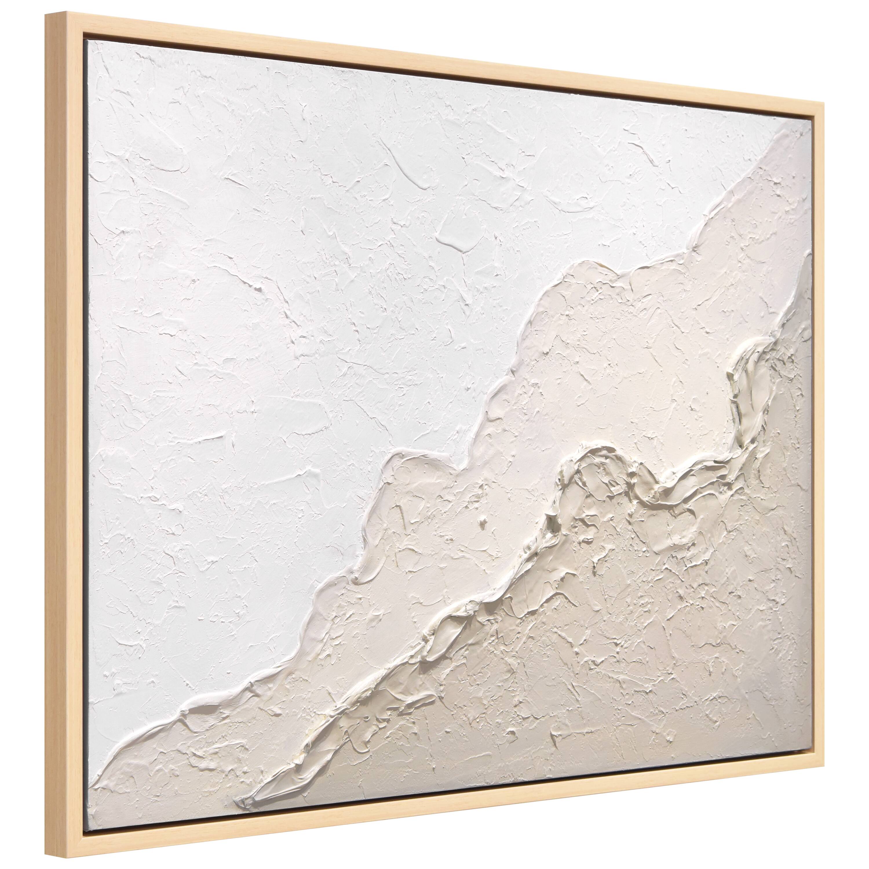 Empire Art Direct 30" x 40" Natural Flow Heavily Textured Hand Painted Framed Canvas Wall Art