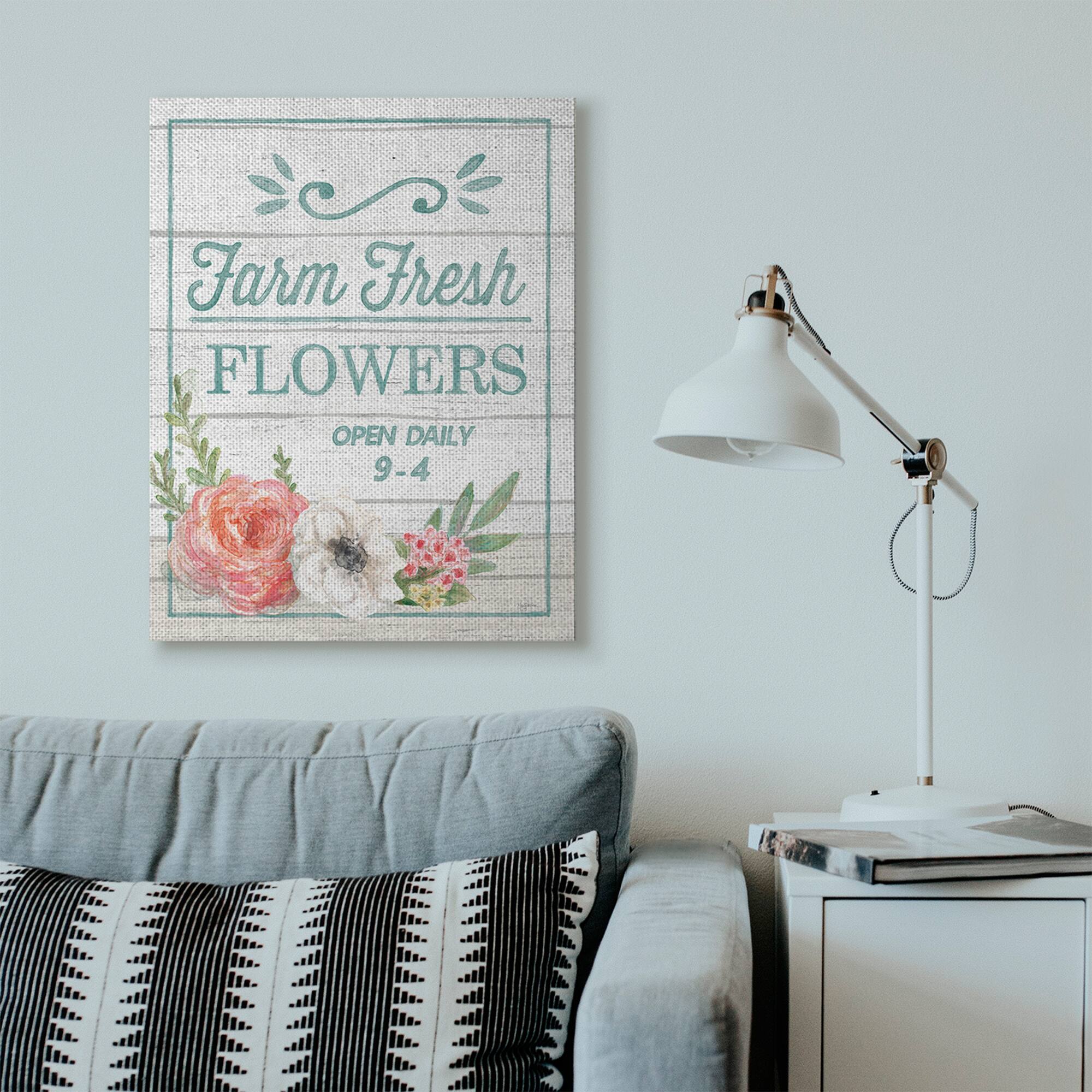 Stupell Industries Farm Fresh Flowers Canvas Wall Art
