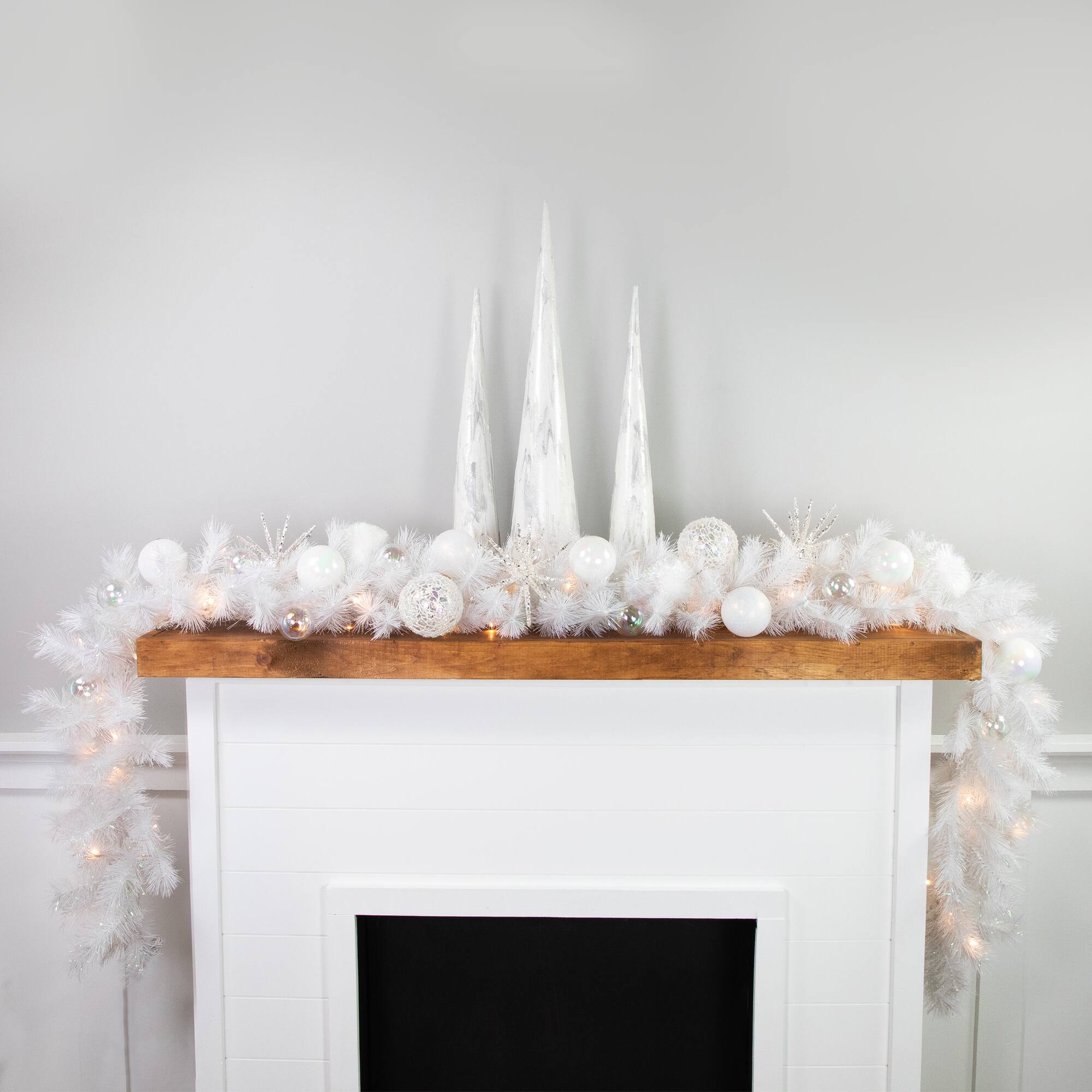 9ft. Warm White LED Artificial Christmas Alaskan Pine Garland