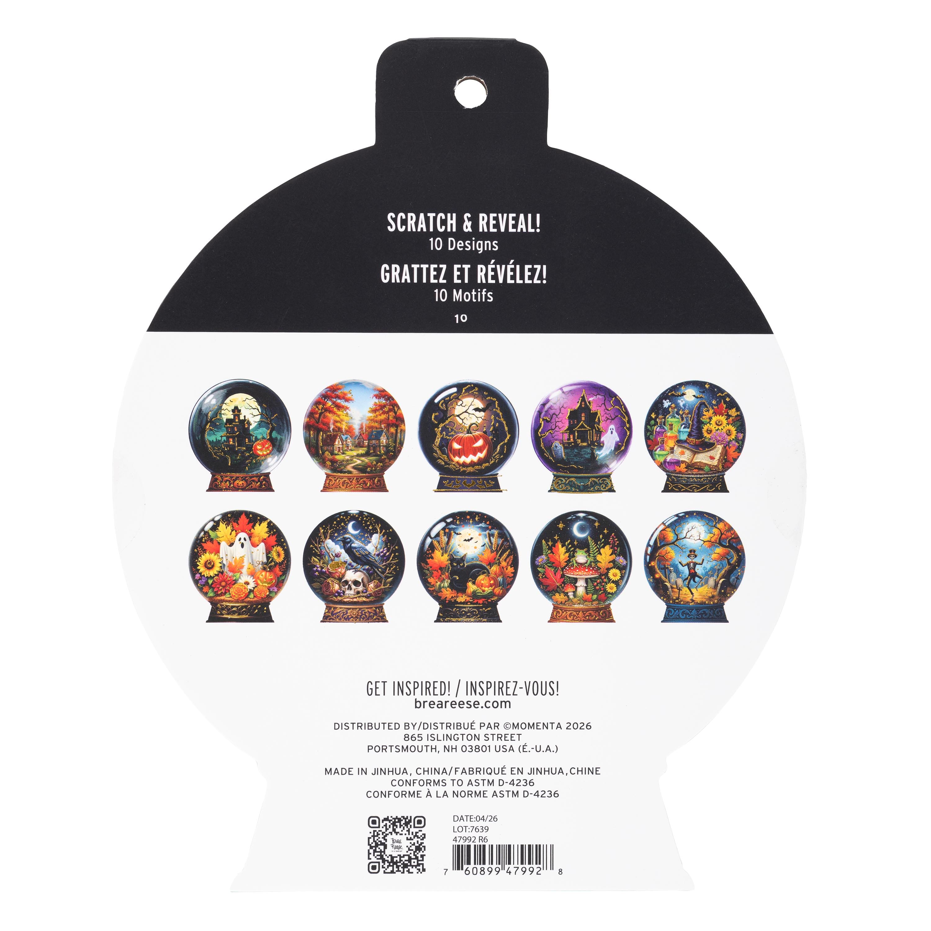 Brea Reese® Crystal Ball Shaped Scratch Art Pad