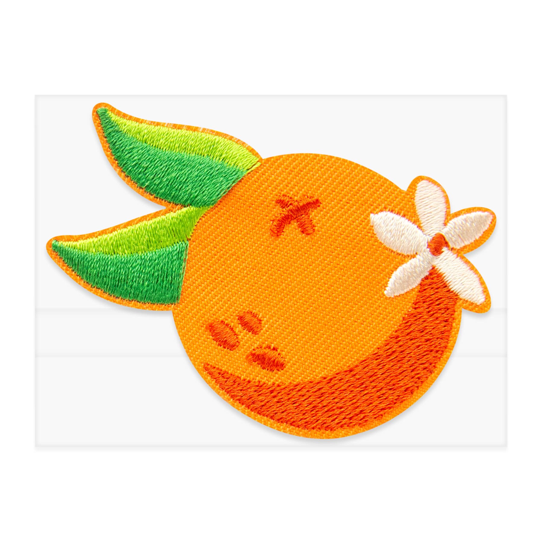 Orange Embroidered Iron-On & Adhesive Patch by Make Market®