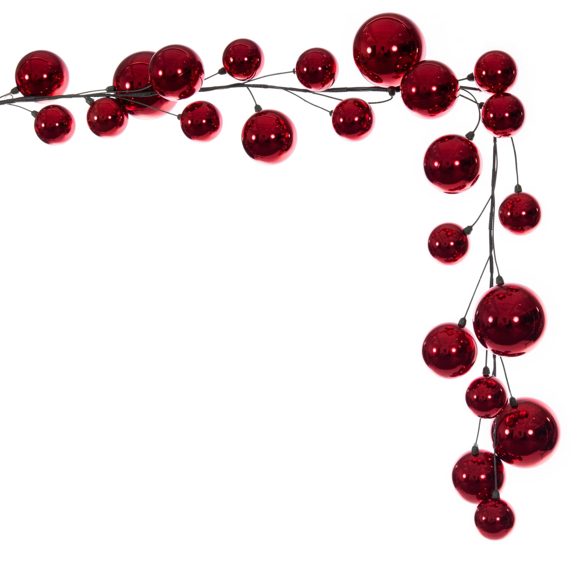 Vickerman 10ft. Shiny Ball Ornaments Branch Garland