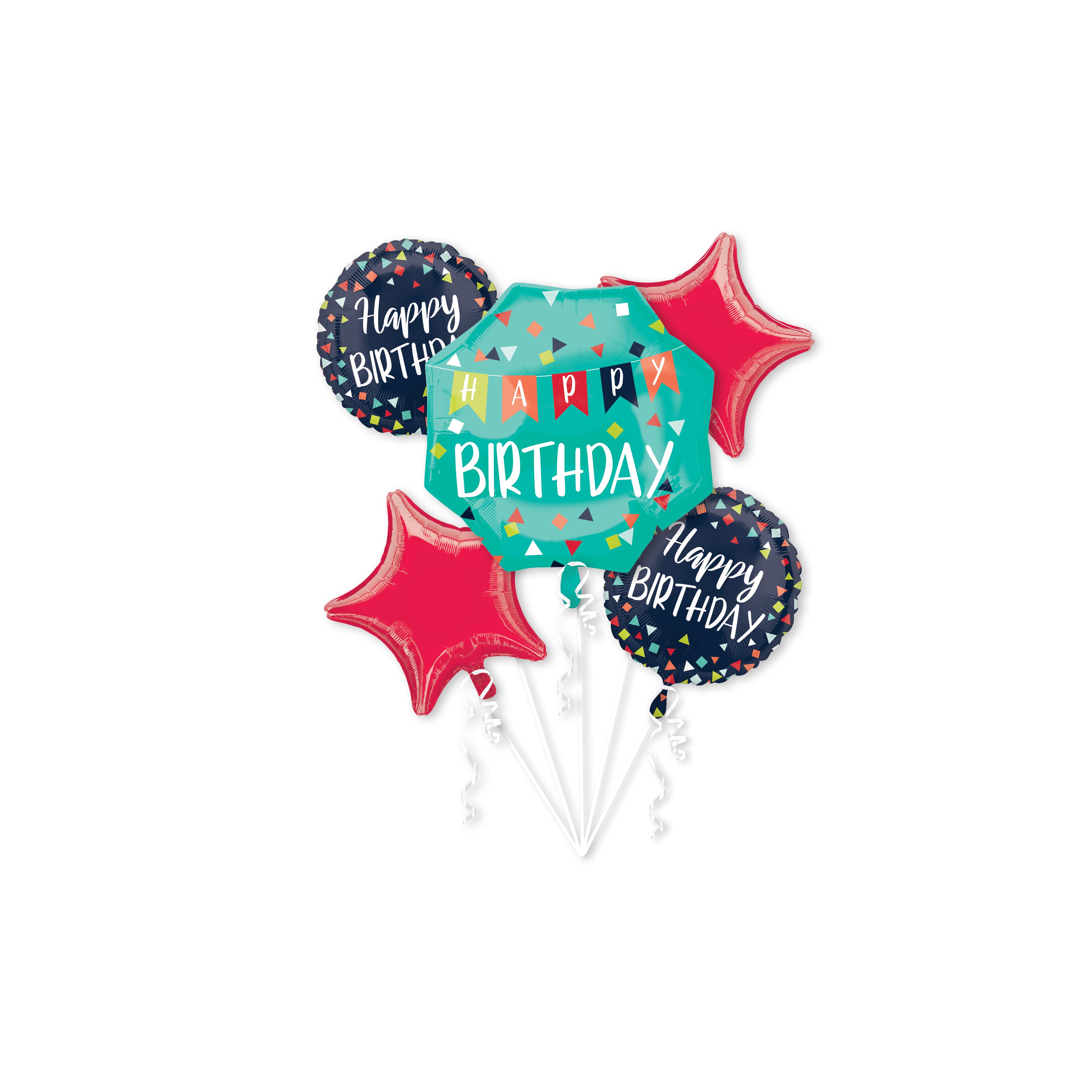 Reason to Celebrate 5-Piece Foil Balloon Bouquet