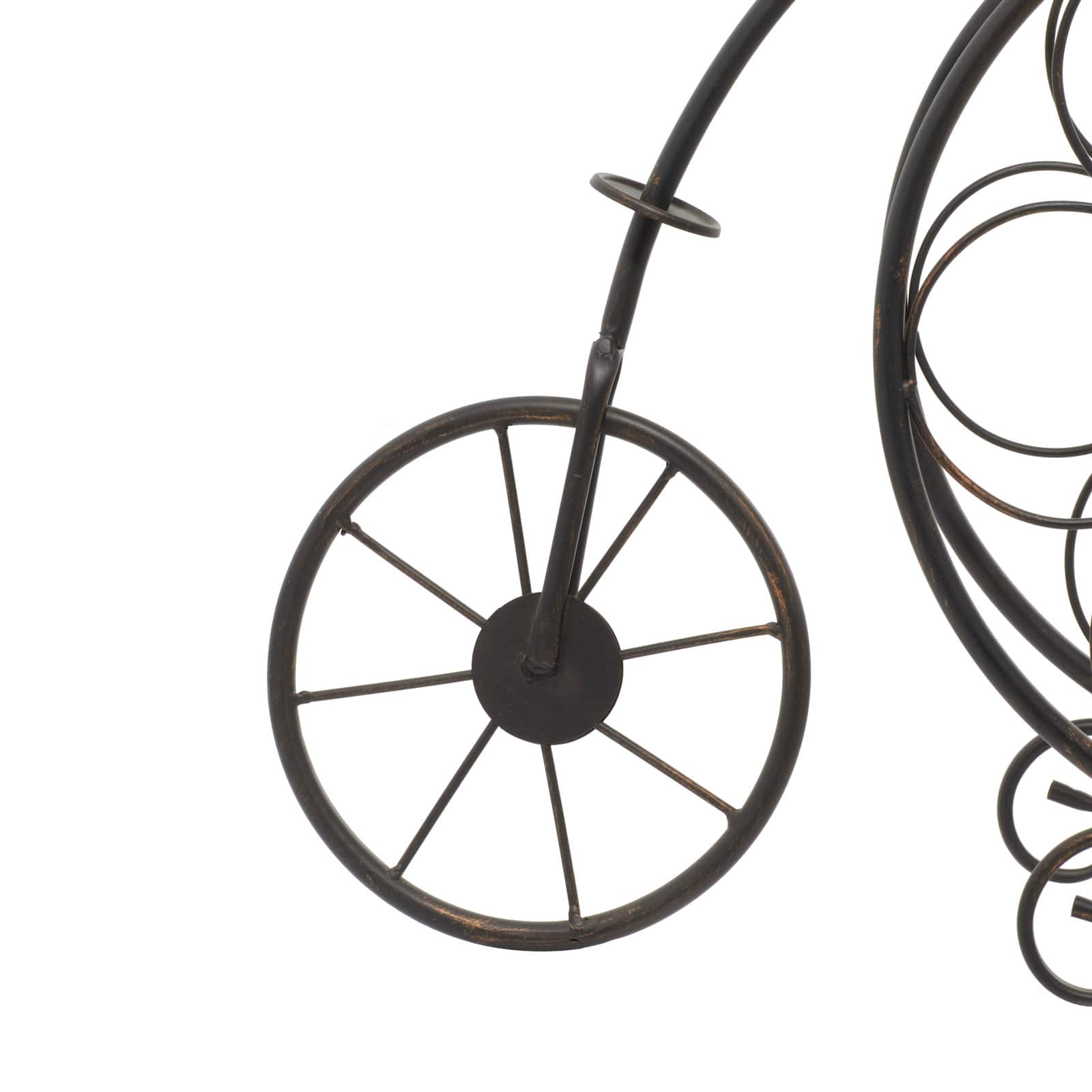 21"  Rustic Brass Bicycle Wine Holder Rack