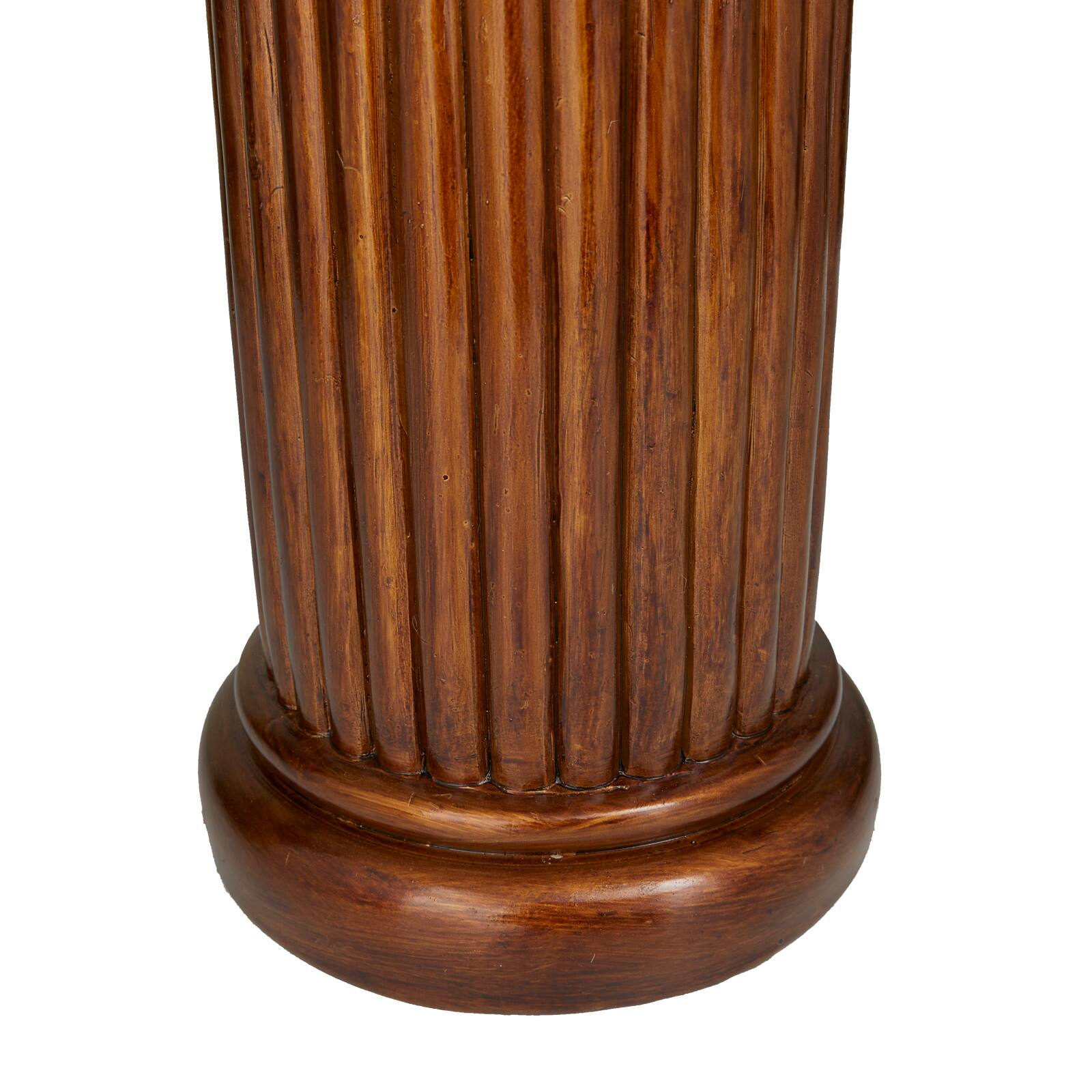 Bronze Polystone Traditional Pedestal Table, 25" x 8" x 9"