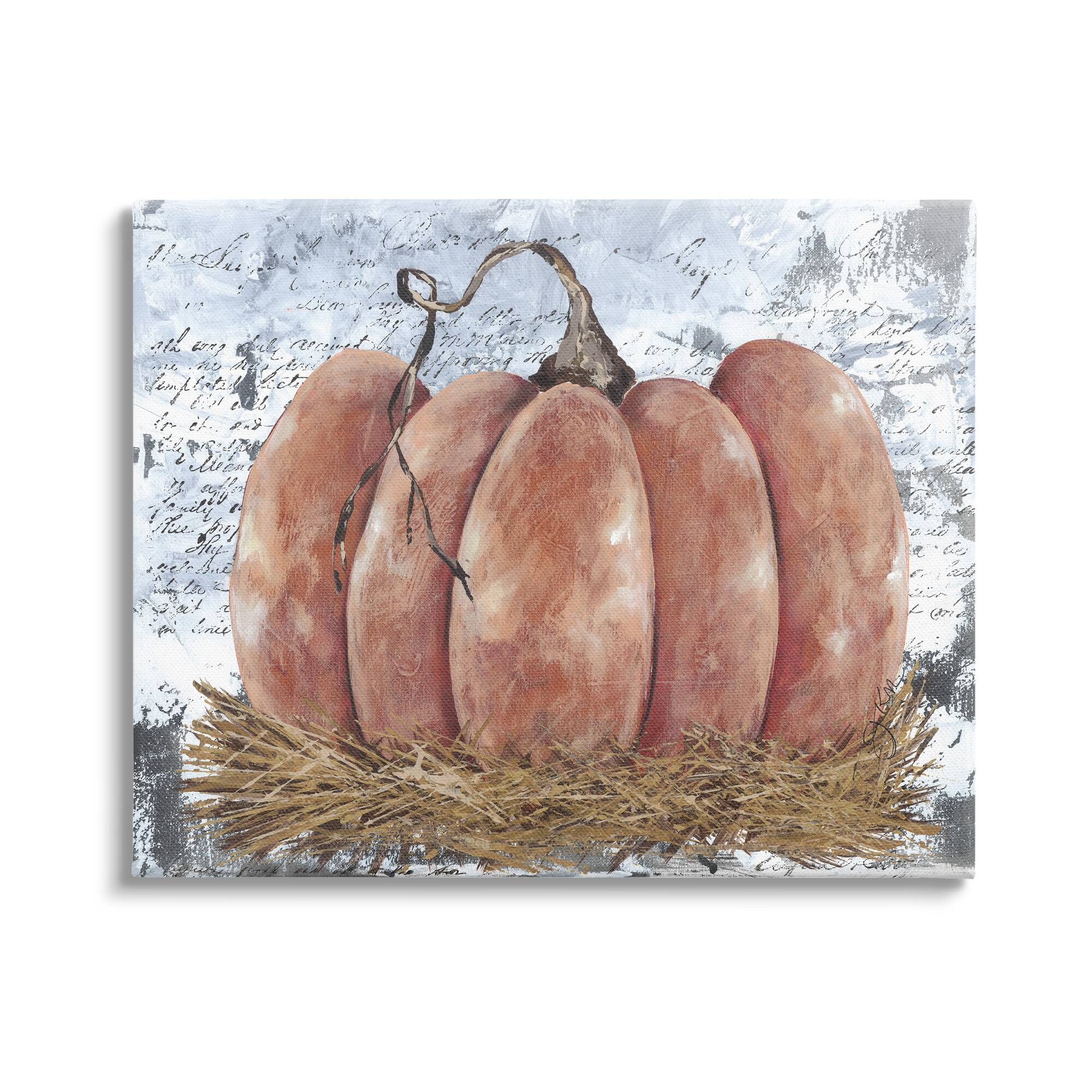 Stupell Industries Abstract Pumpkin Collage Canvas Wall Art