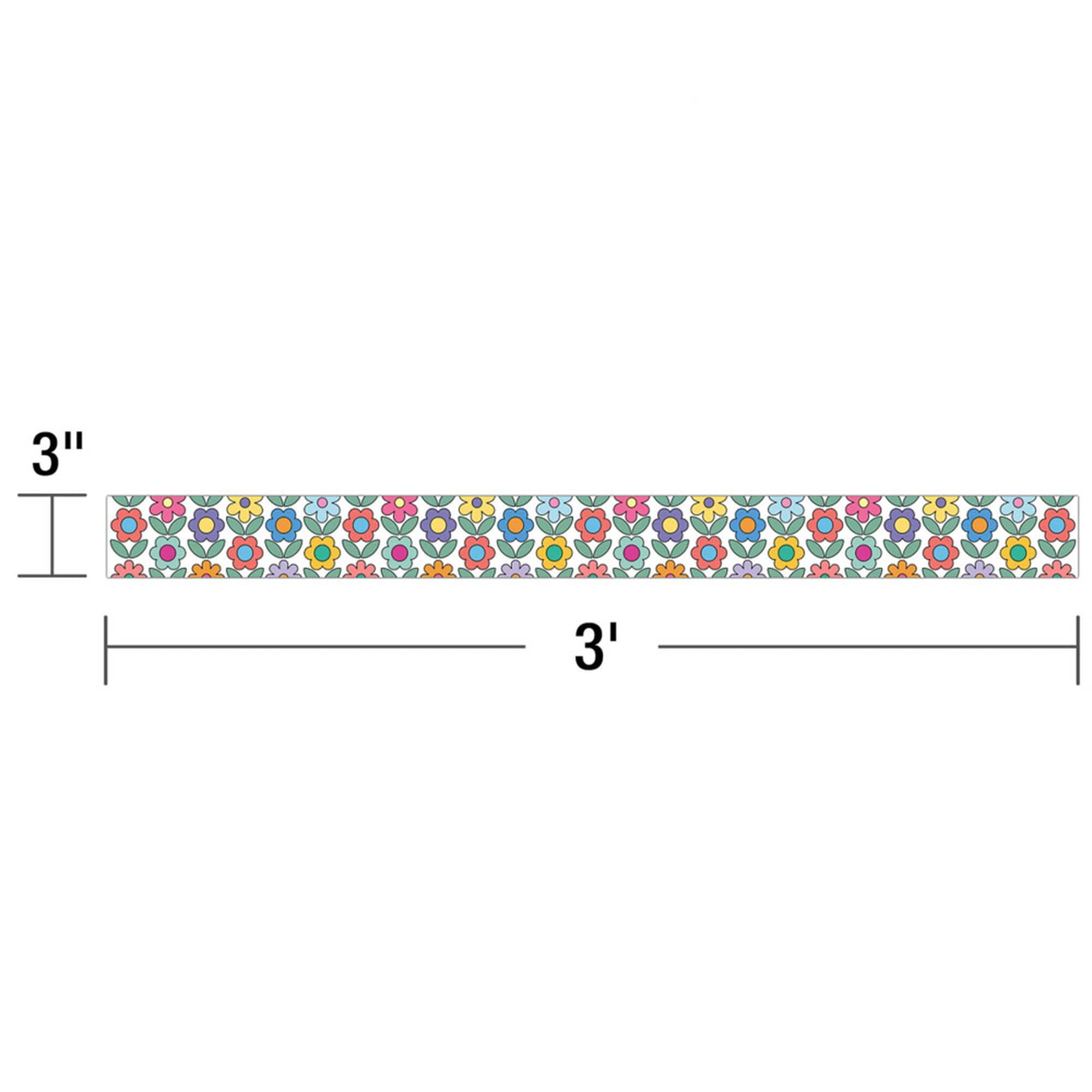 Carson Dellosa®  Retro Remix Flowers Straight Borders Sets, 6ct. 