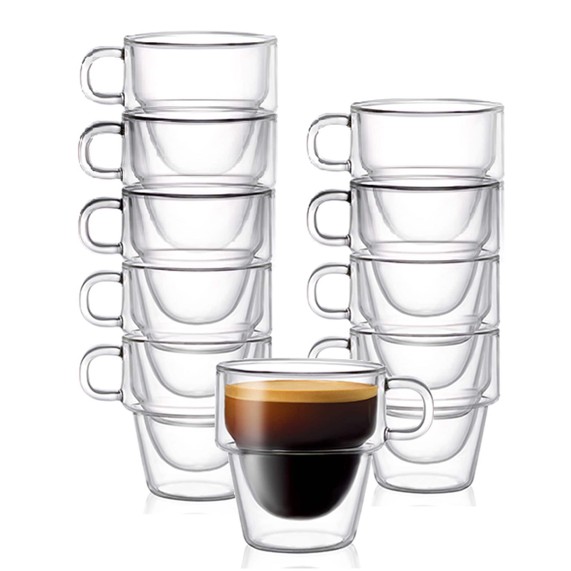 JoyJolt® Stoiva Stackable Double Wall Glasses, 8ct.