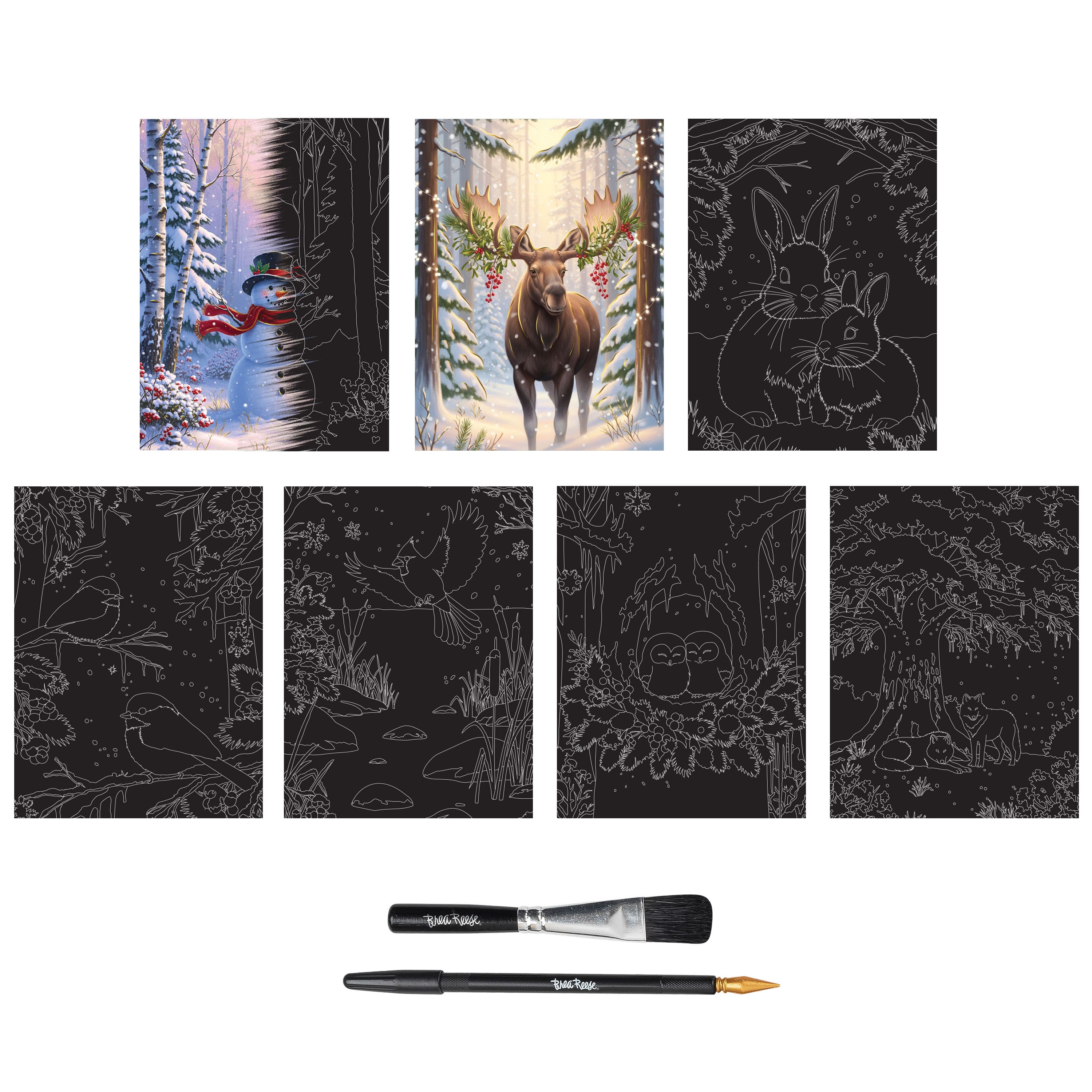 Brea Reese® 6" x 8" Frozen Woodlands Scratch Art Paper Pad