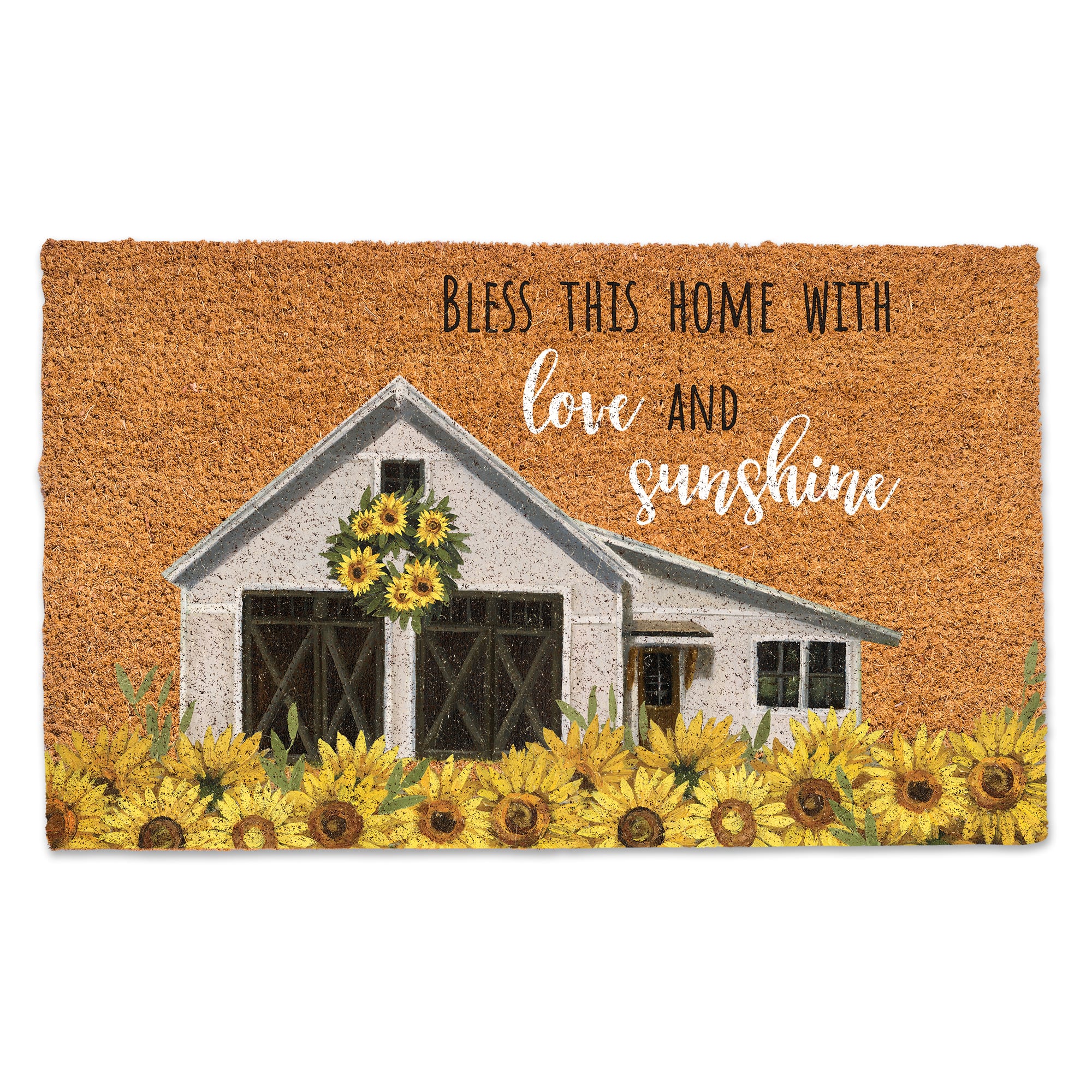 Sunflower House Typography Doormat