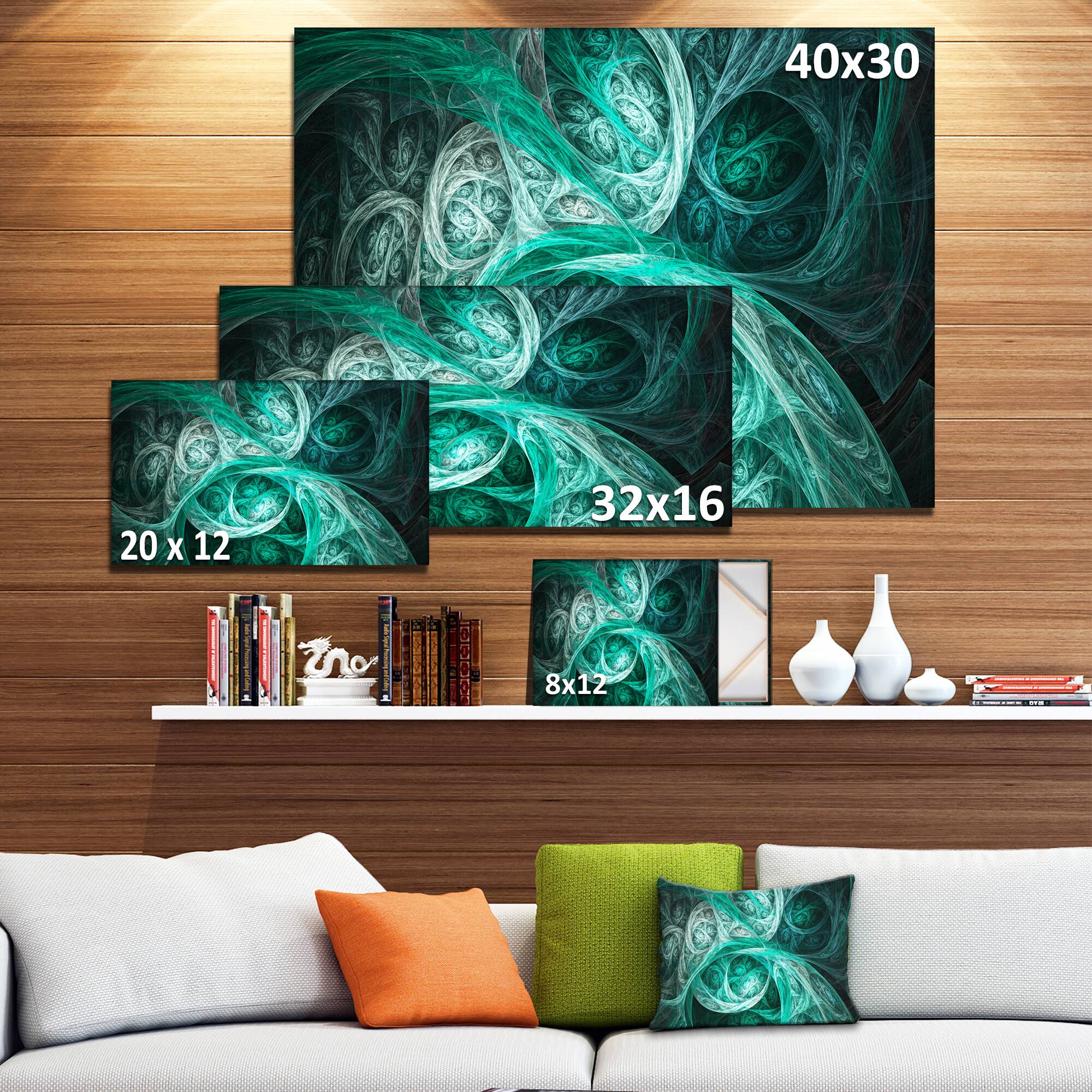 Designart - Mystic Turquoise Fractal