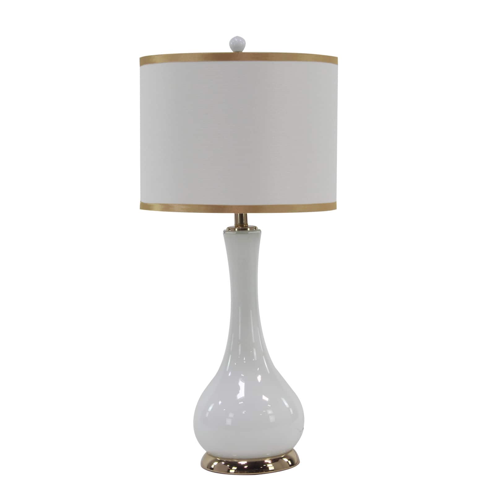 Set of 2 Gold Metal Traditional Table Lamp, 29" x 13" x 13"