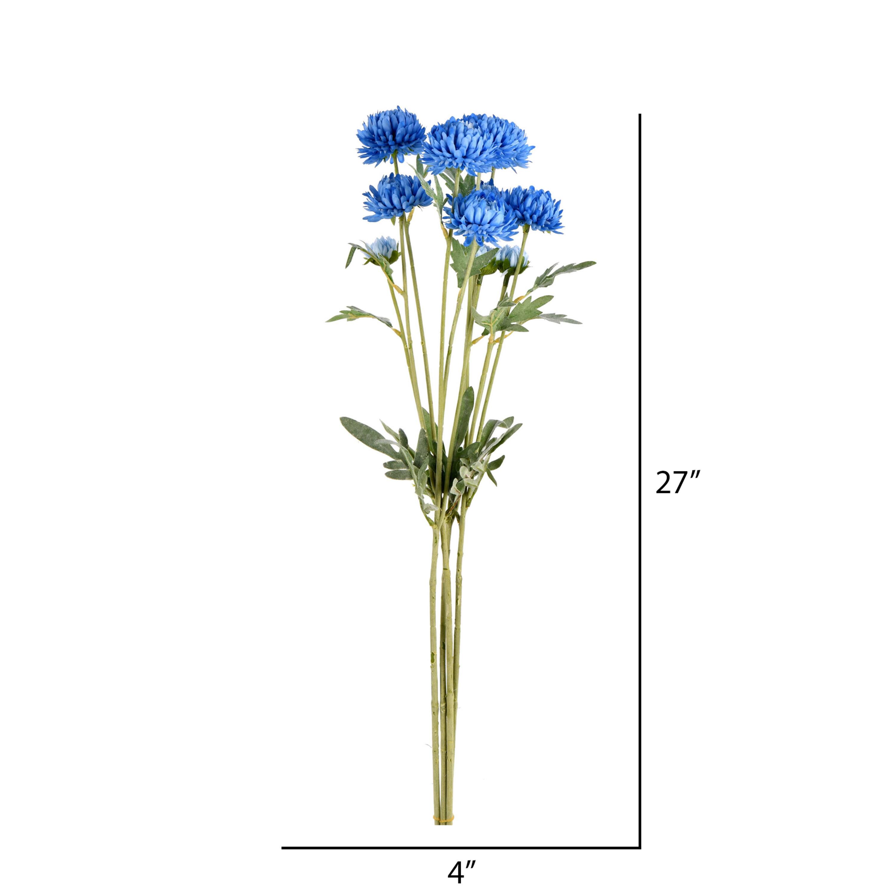 Blue Daisy Spray, 4ct.