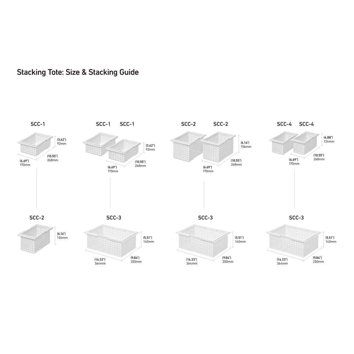 Like-it White Stacking Tote