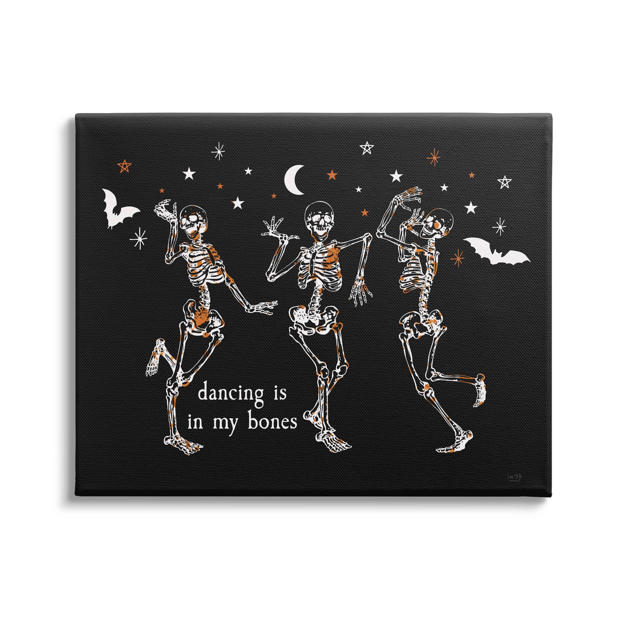 Stupell Industries Dancing In My Bones Skeletons Canvas Wall Art