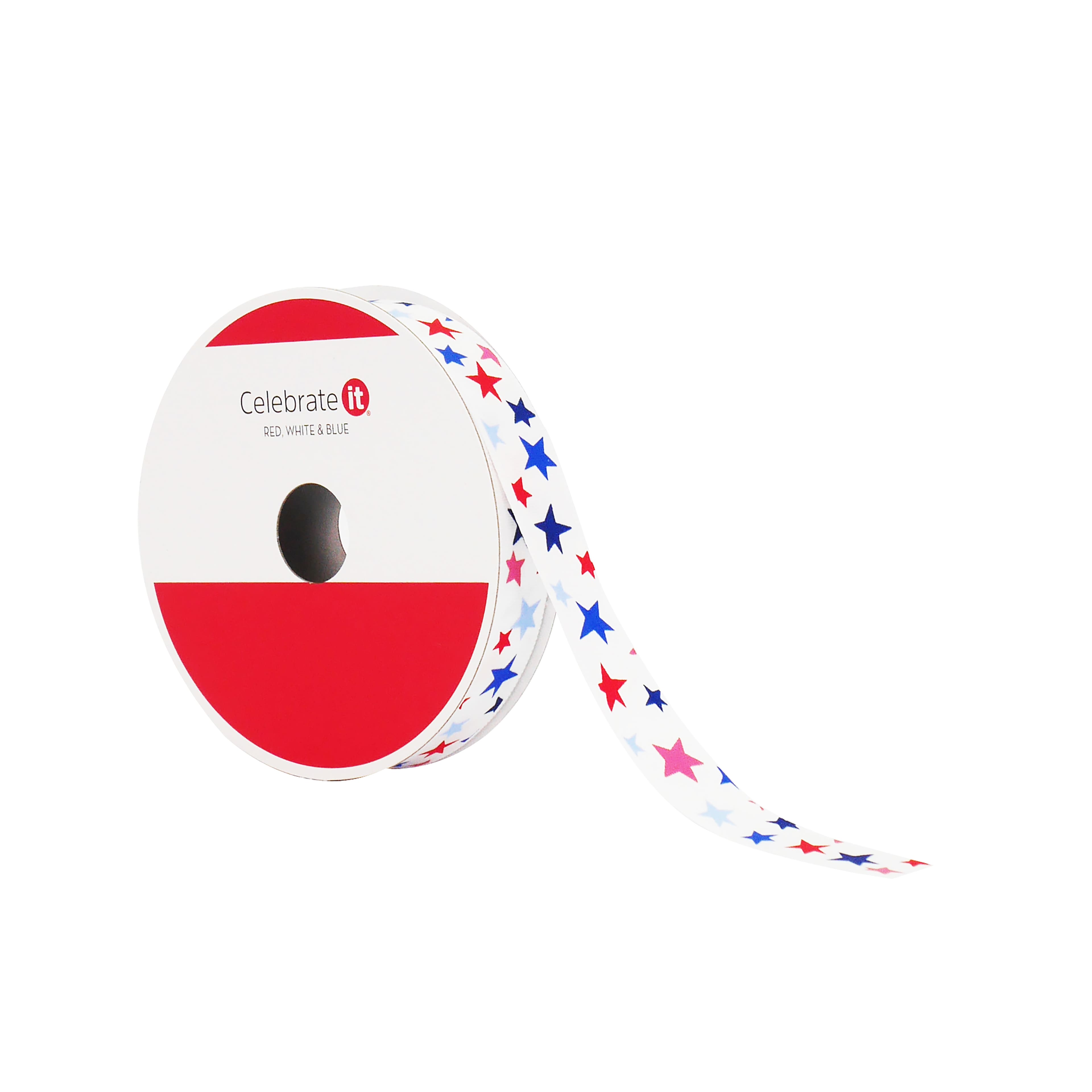 5/8" x 5yd. Red, White & Blue Stars Grosgrain Ribbon by Celebrate It®