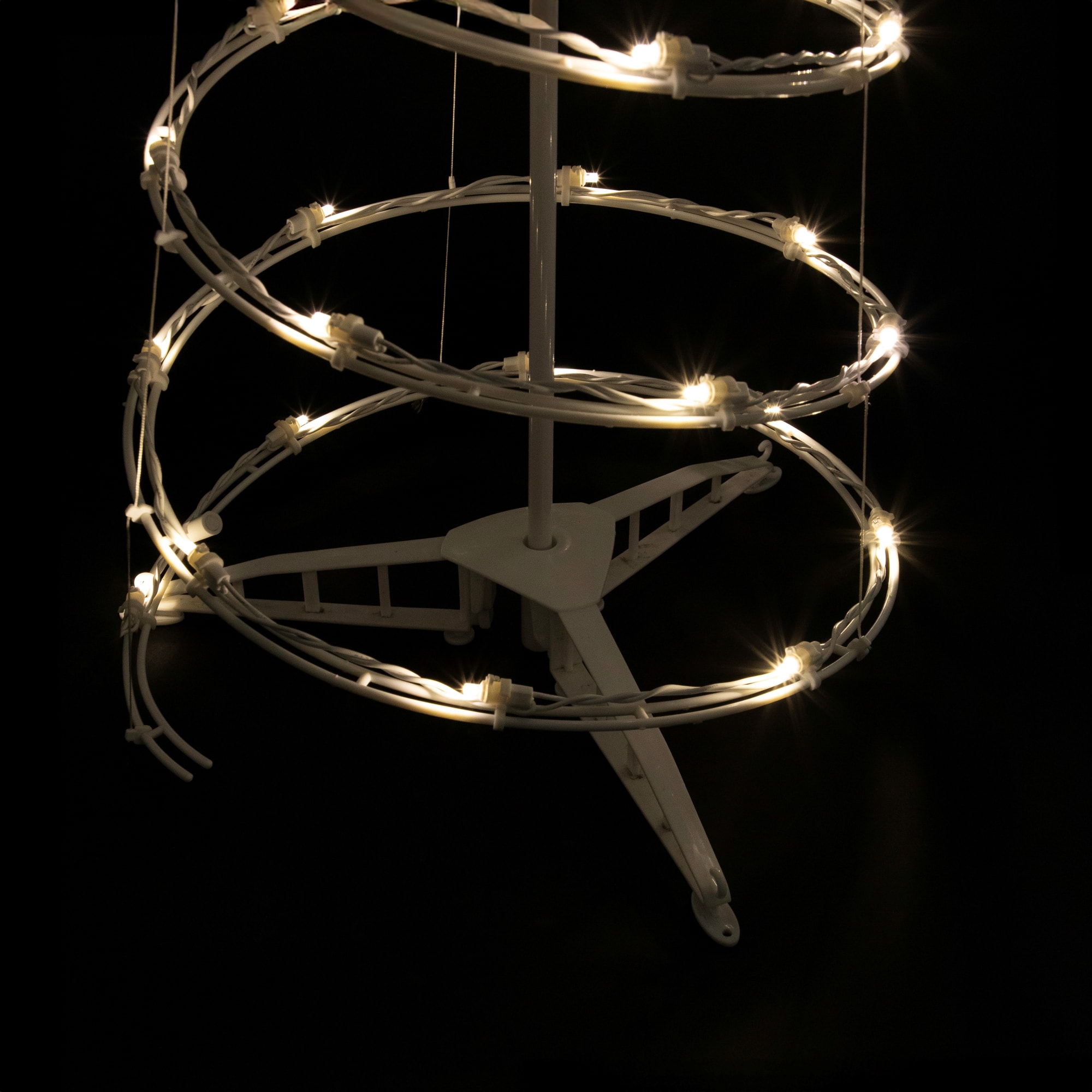 36" x 13" Spiral Outdoor Christmas Tree with Warm White LED Lights