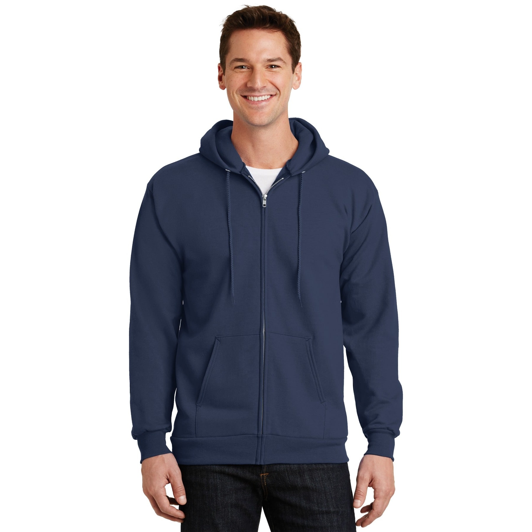 Port & Company® Essential Fleece Full-Zip Hooded Sweatshirt