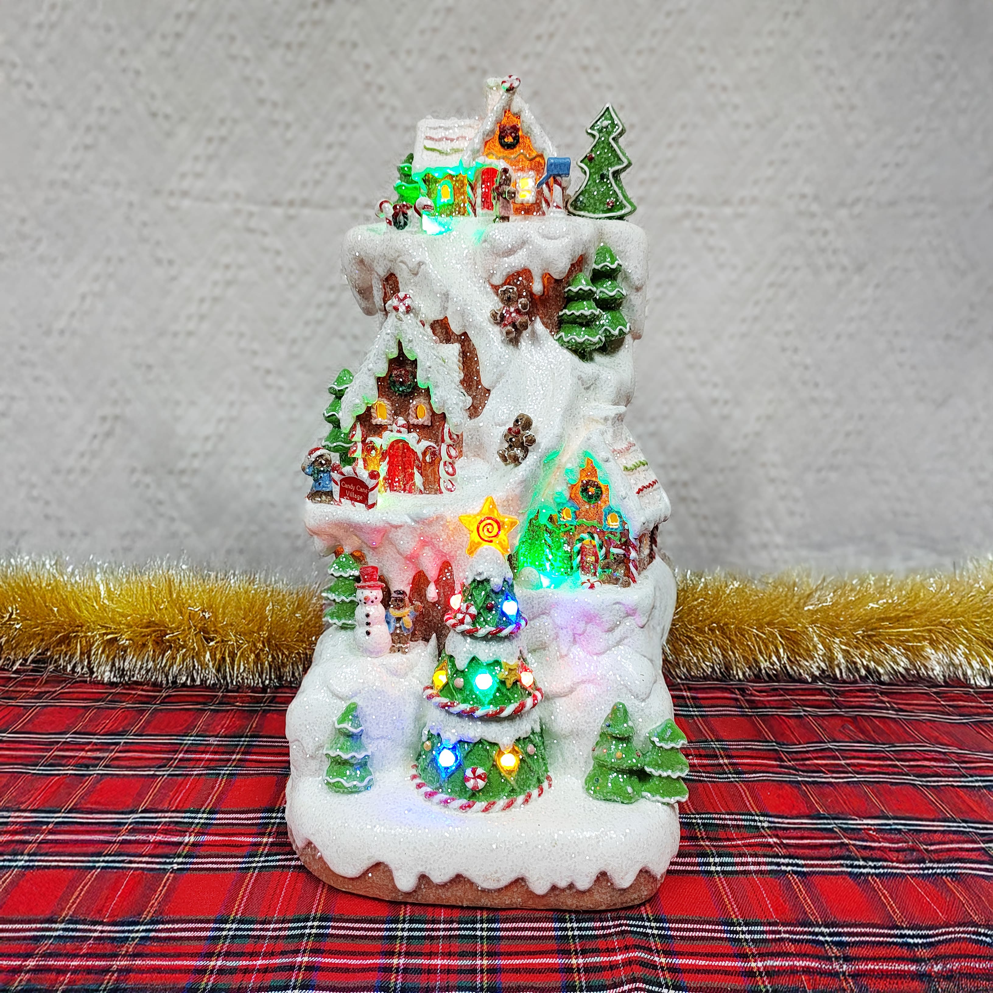 16" Gingerbread Village Multi-Tiered Mountain