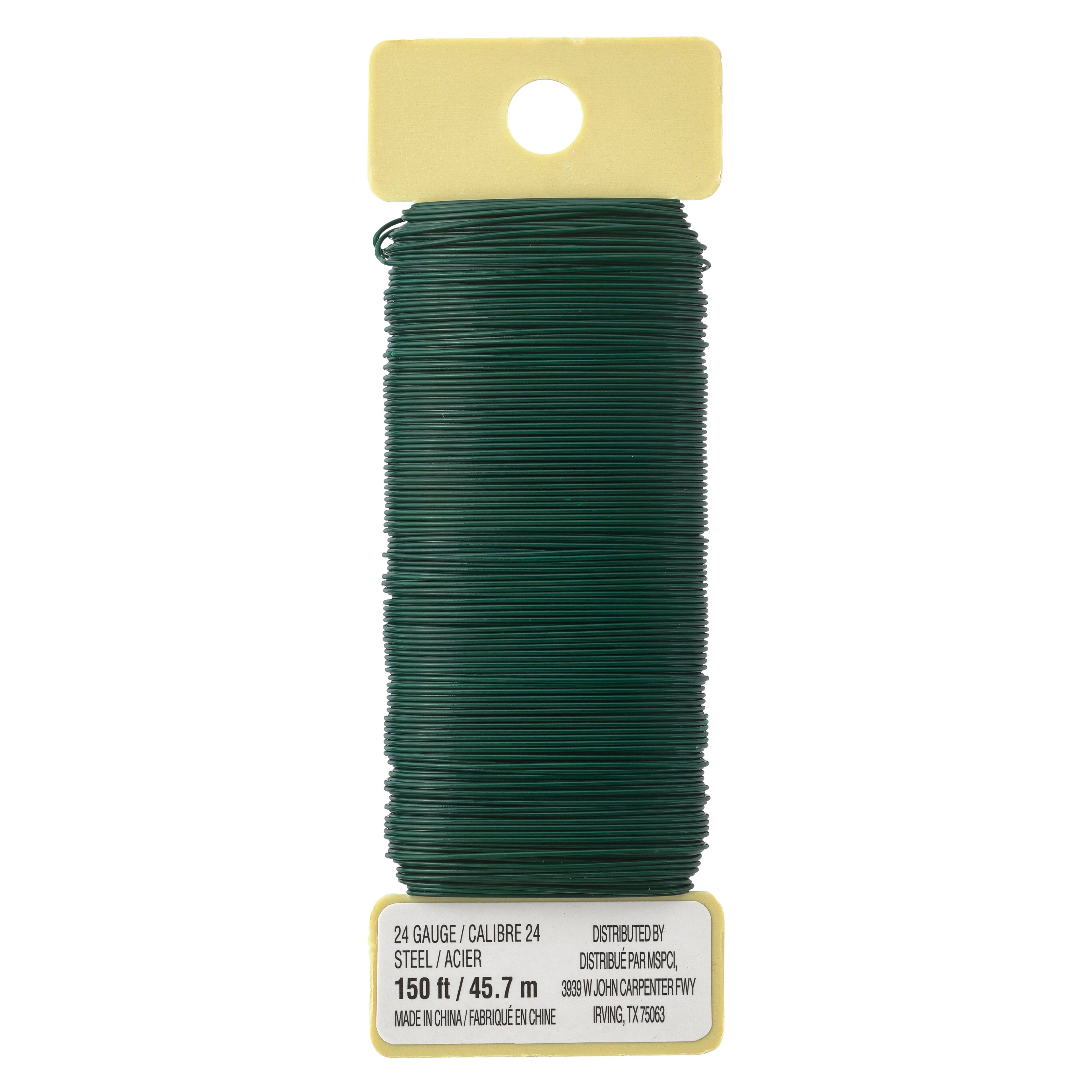 40 Pack: 24 Gauge Green Floral Paddle Wire by Ashland®