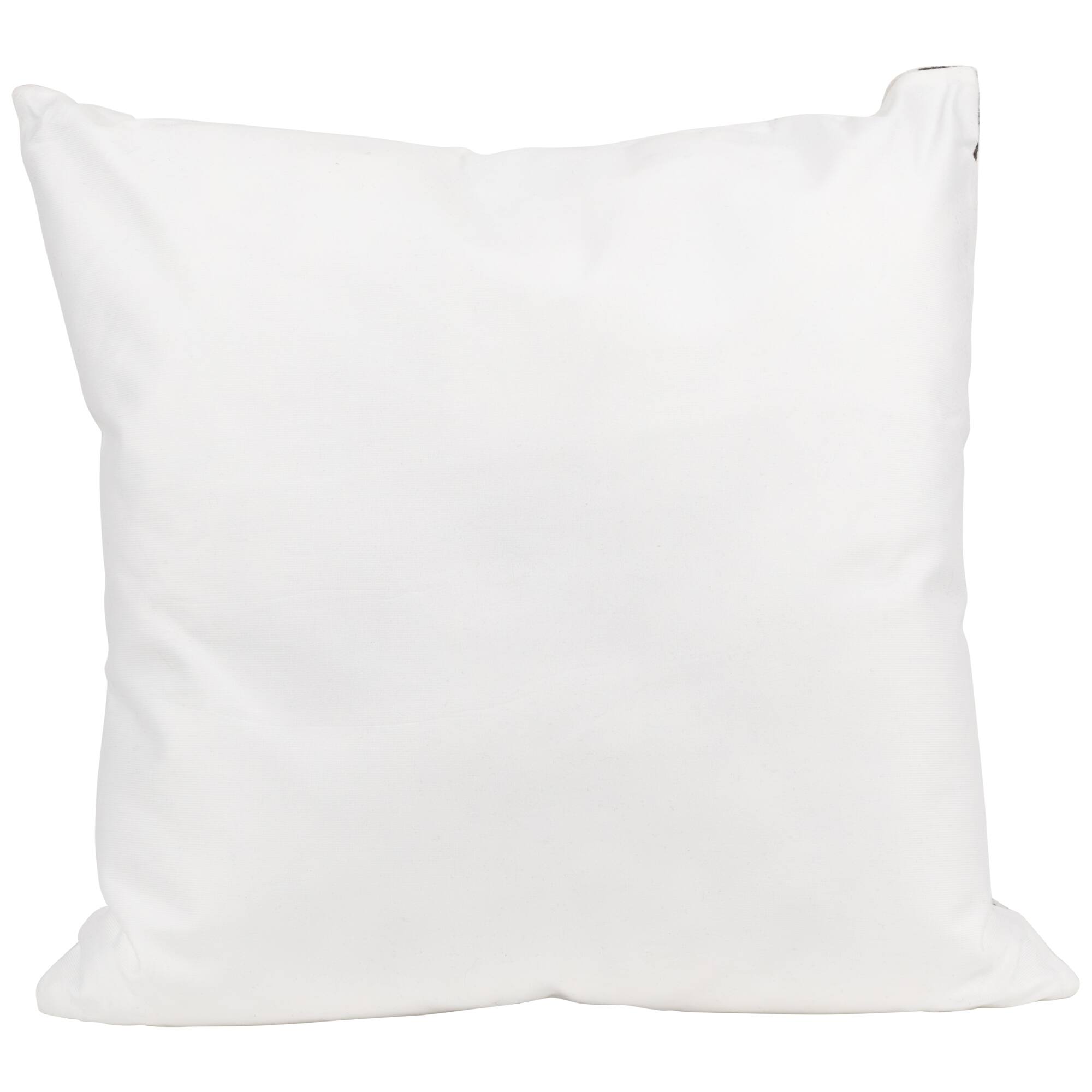17" White and Black Forest Trees Worsted Christmas Square Throw Pillow