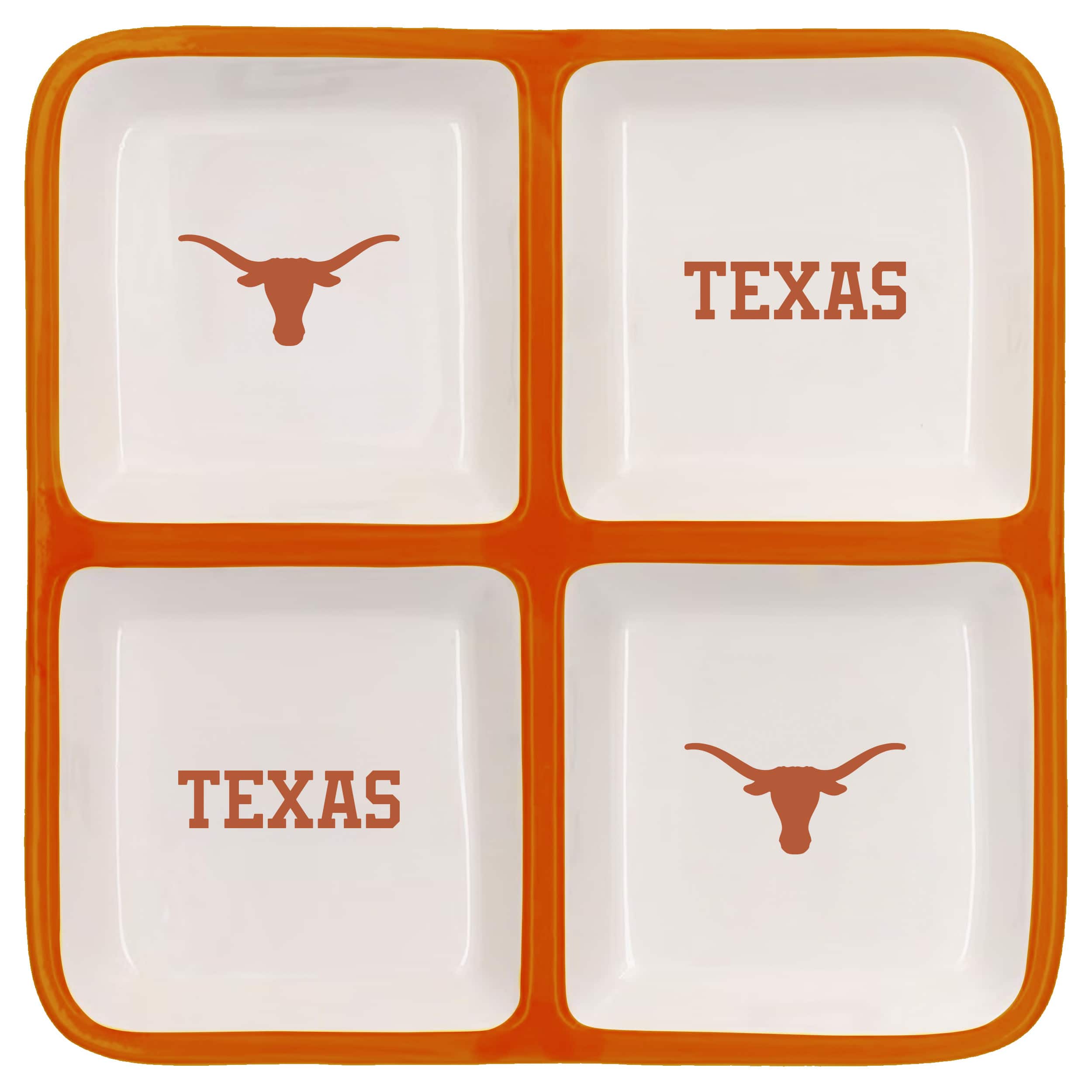 The Memory Company NCAA 4 Section Square Ceramic Tray