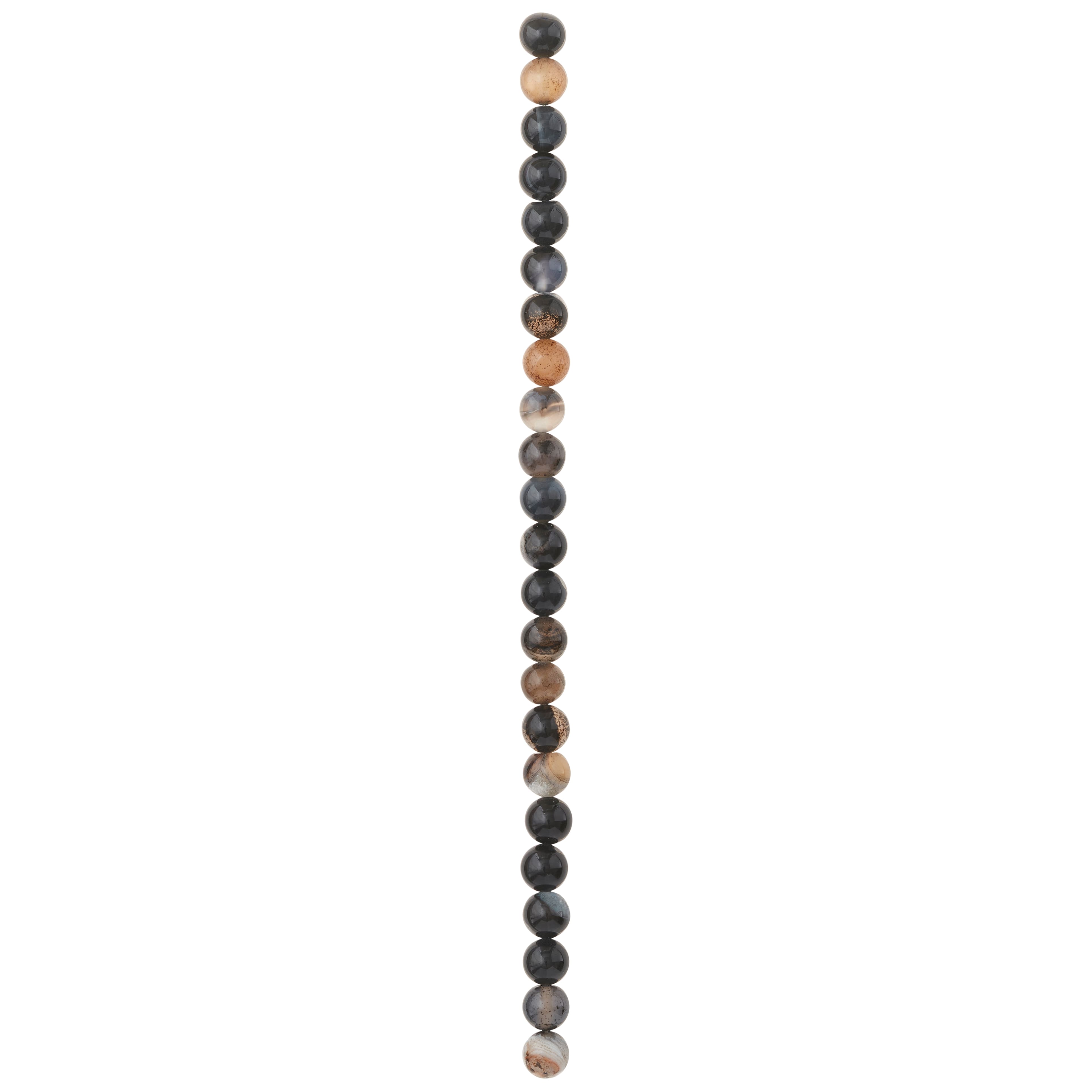 12 Pack: Tuxedo Agate Round Beads, 8mm by Bead Landing®