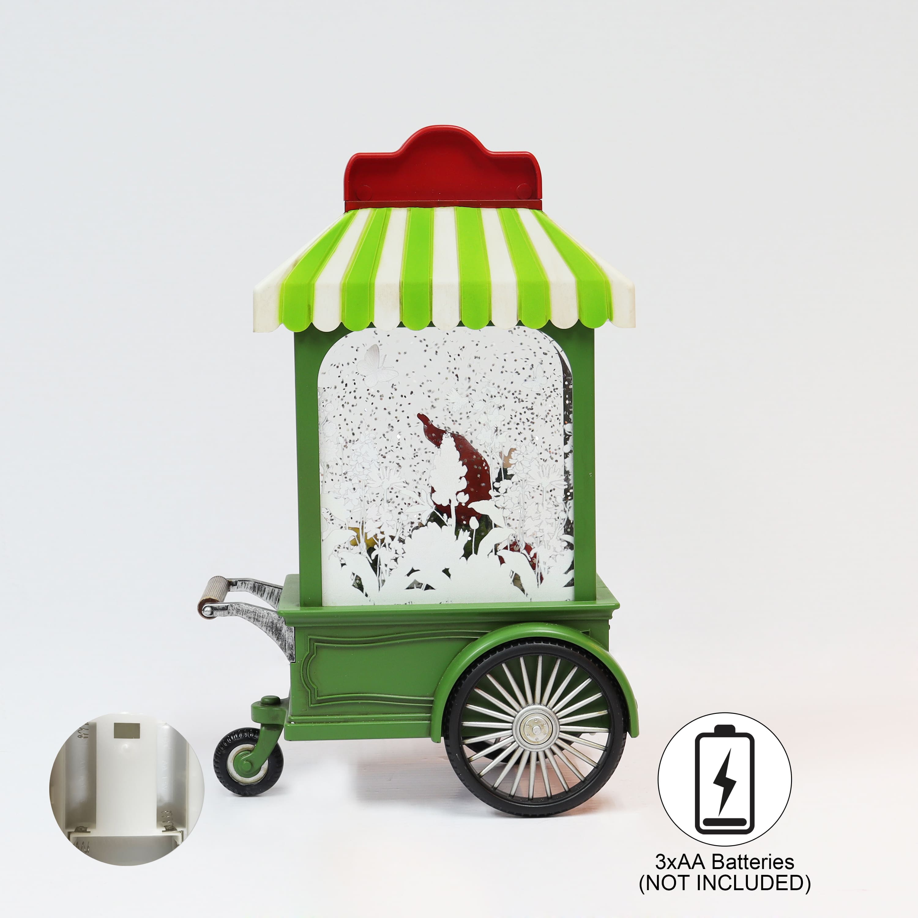 Moments in Time 10.8" Acrylic Cart Gnome Décor