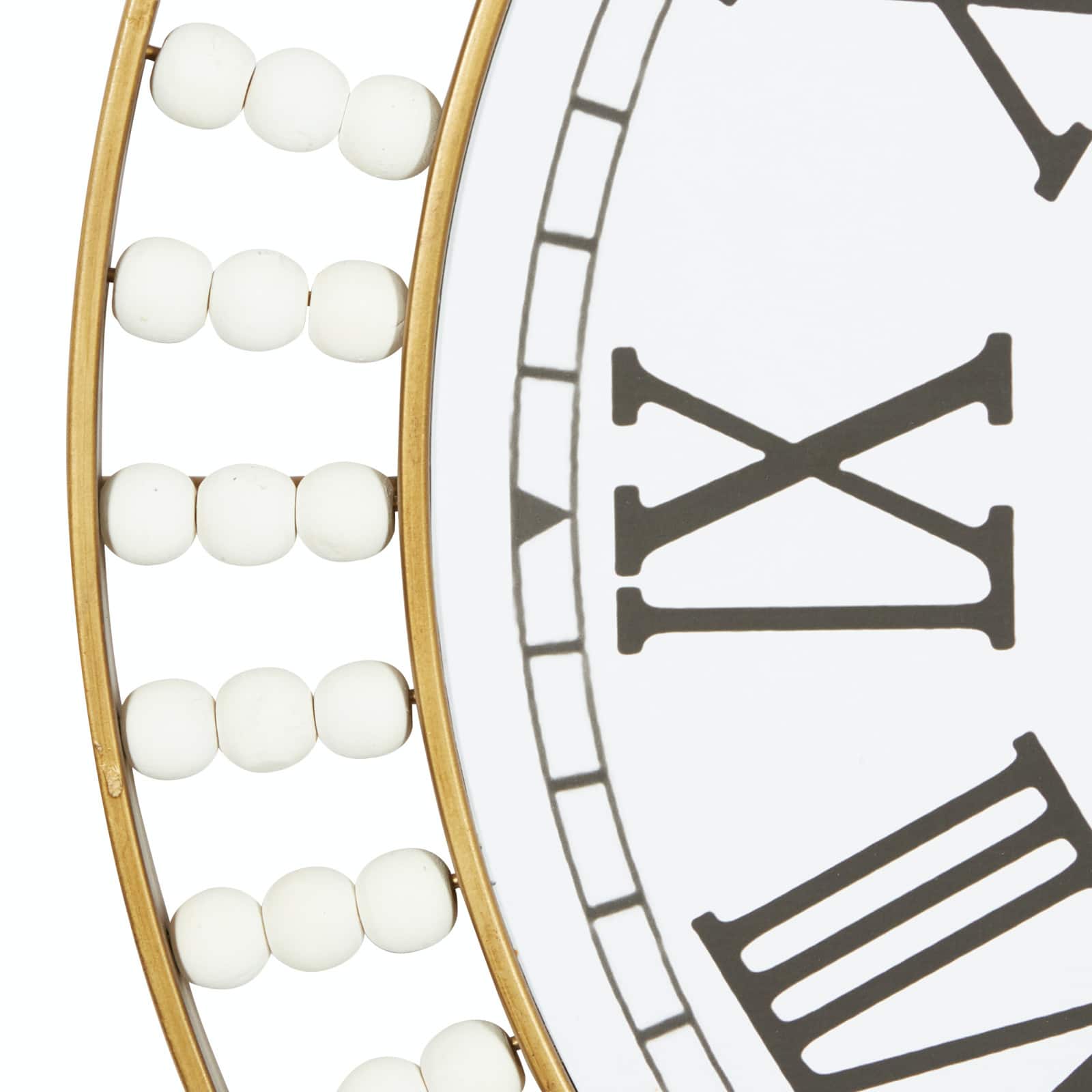 White Metal Contemporary Wall Clock, 24" x 24" x 2"