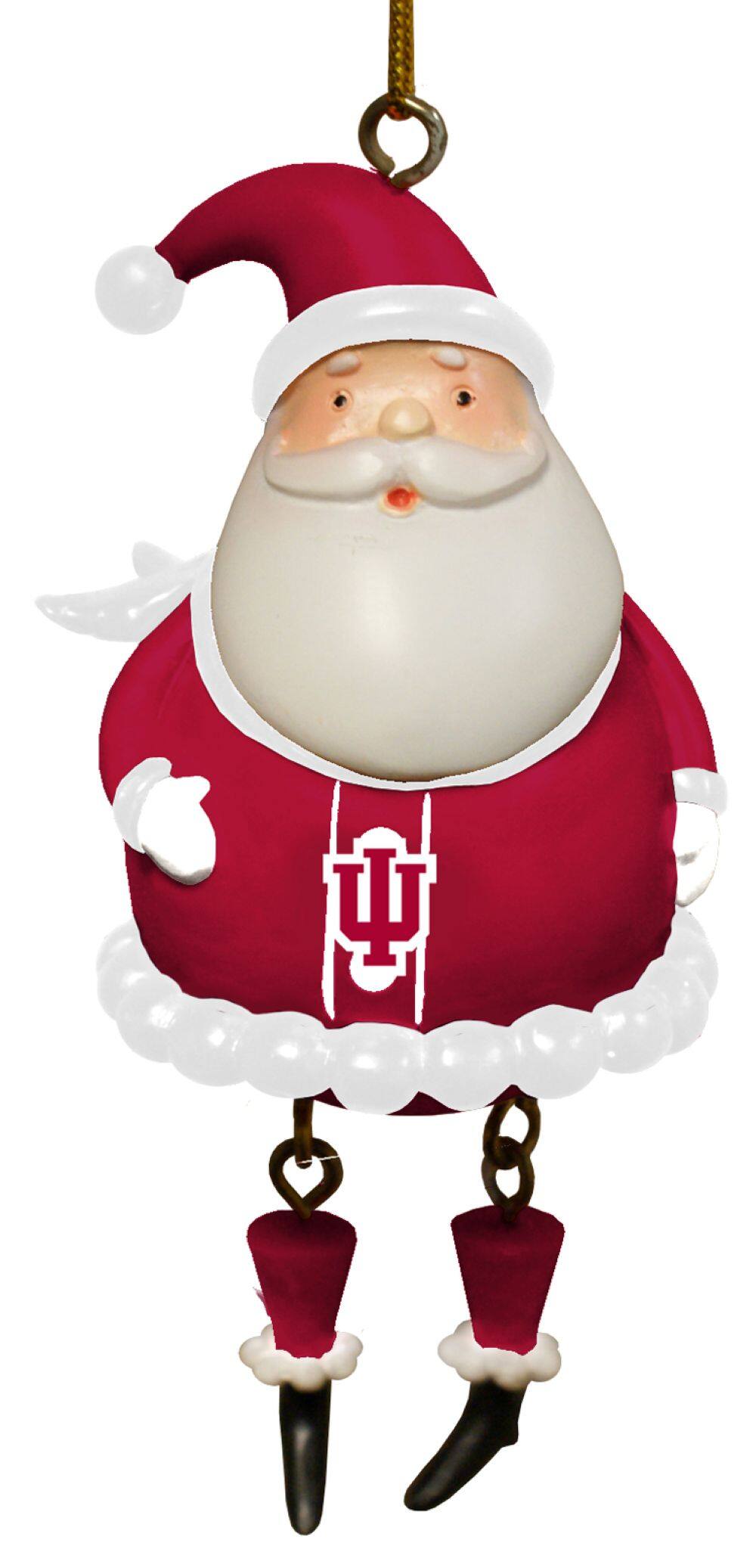 The Memory Company NCAA Dangle Legs Santa Ornament